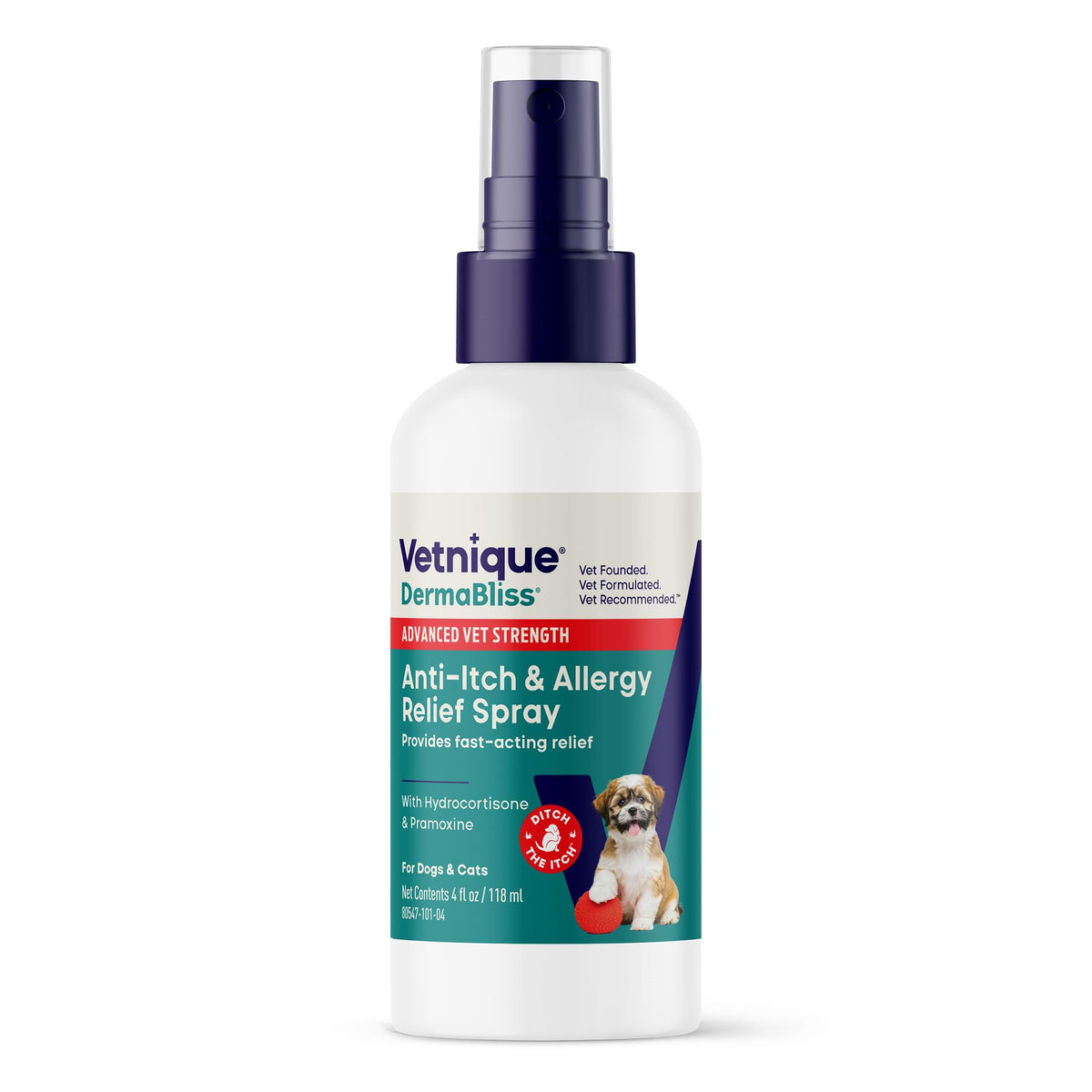 4oz Vetnique Hydrocortisone Anti-Itch Spray for Pets
