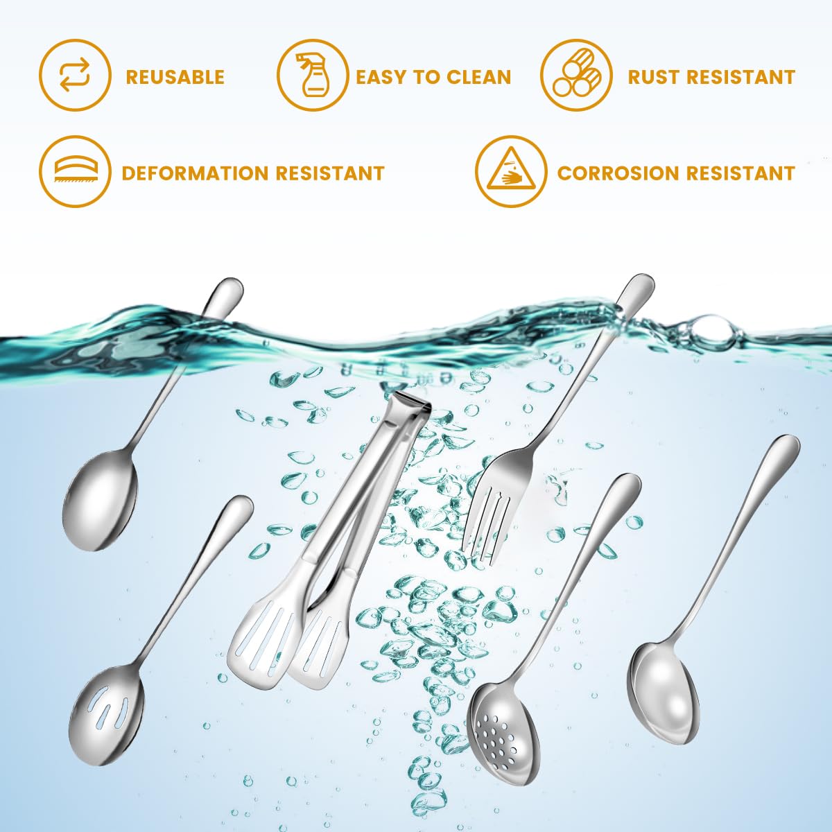 15-Piece Serving Utensils Set for Entertaining