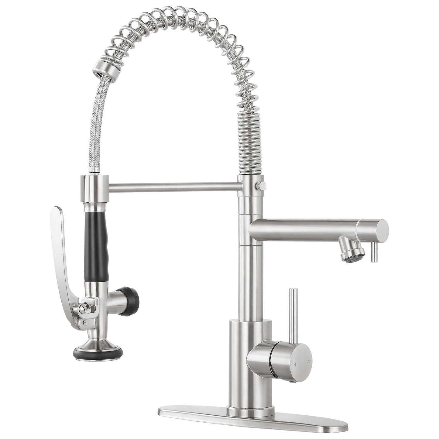 Dual Spout Kitchen Faucet with Pull Down Sprayer