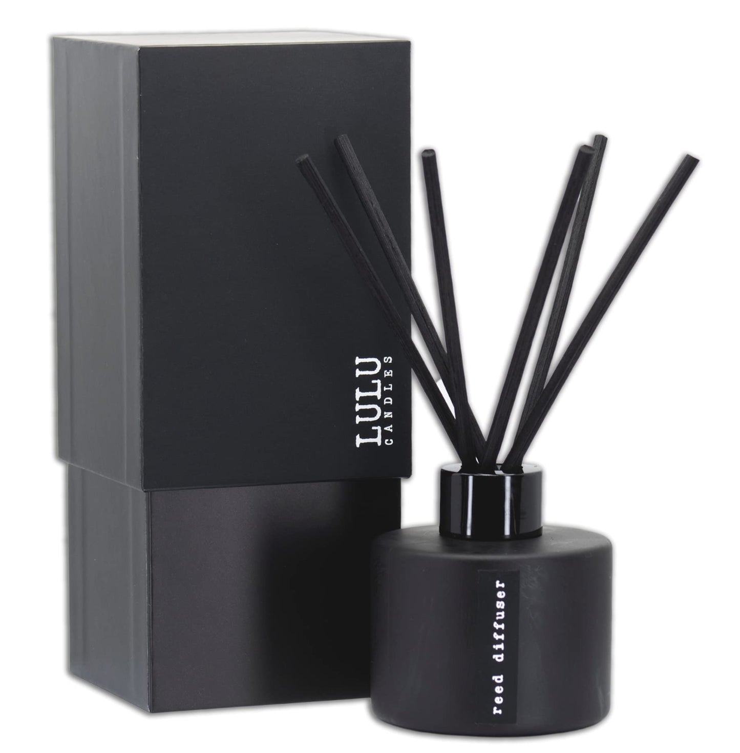 Reed Diffuser Set, Jasmine, Oud & Sandalwood, 6 Reed Sticks, Scent Diffuser for Bedroom Bathroom Living Room & Office - 4.2 FL Oz.