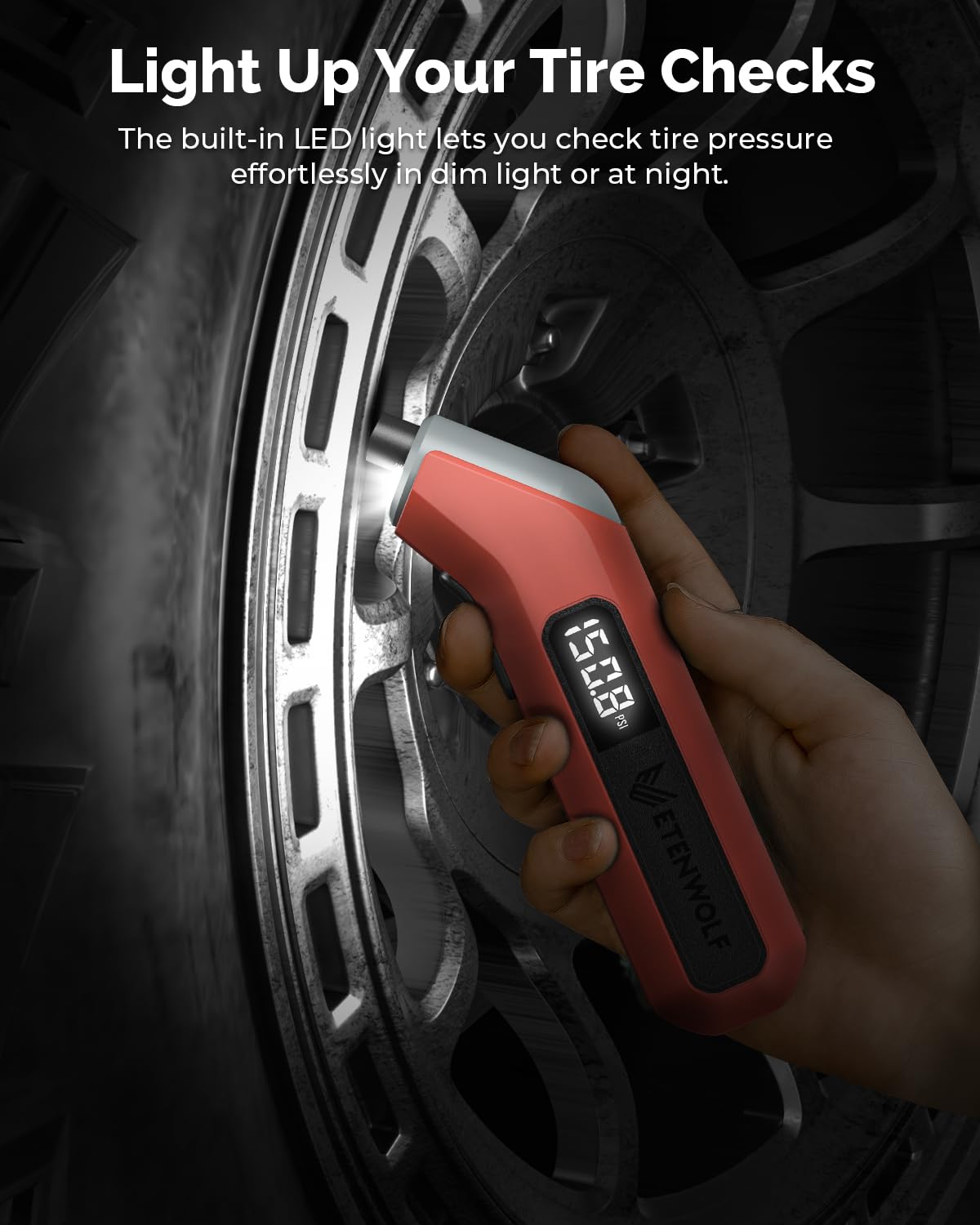 Digital Tire Pressure Gauge 3-200 PSI ETENWOLF