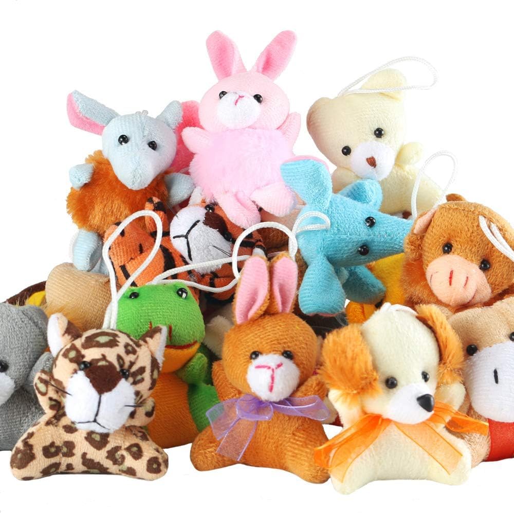 EHENOY 12 Pack Small Stuffed Animals for Kids Mini Plushies, Plush Keychain Christmas Birthday Gifts Bulk Toys Party Favors Goodie Bag Stuffers Classroom Rewards Carnival Prizes