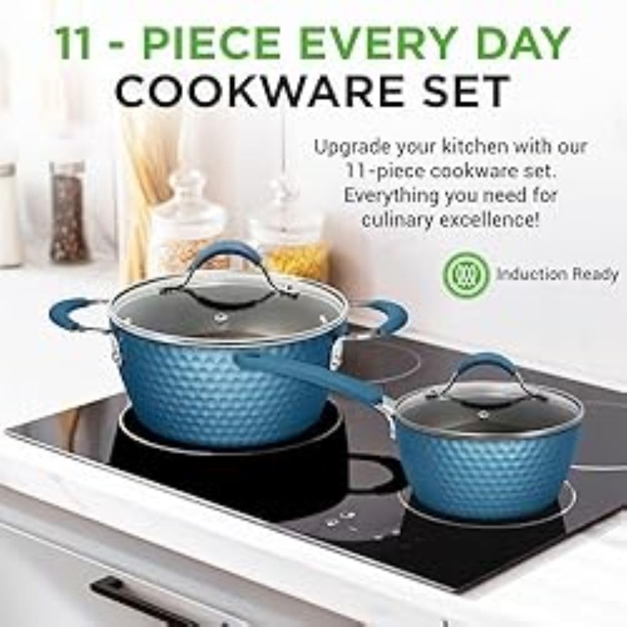 11-Piece NutriChef Non-Stick Cookware Set