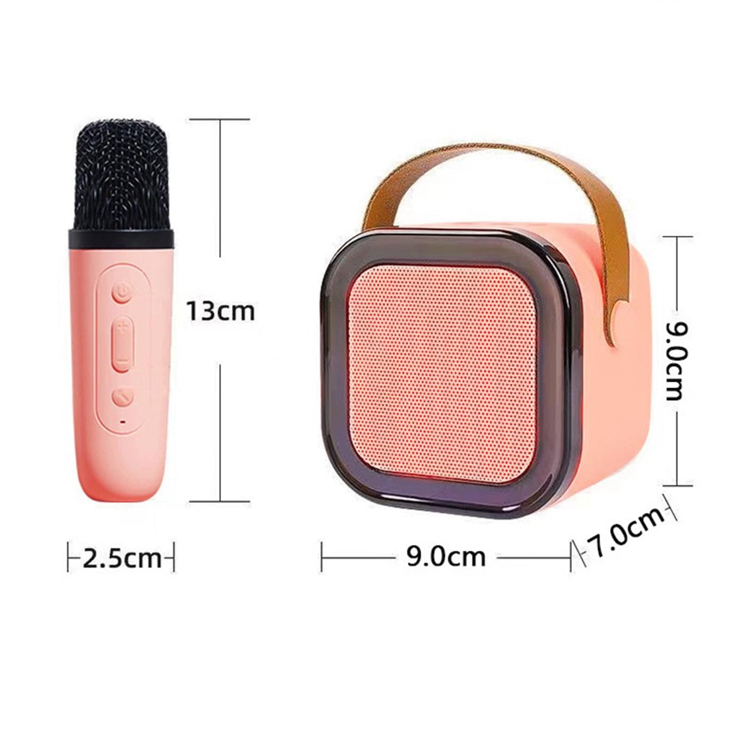 Mini Karaoke Machine with 2 Wireless Microphones