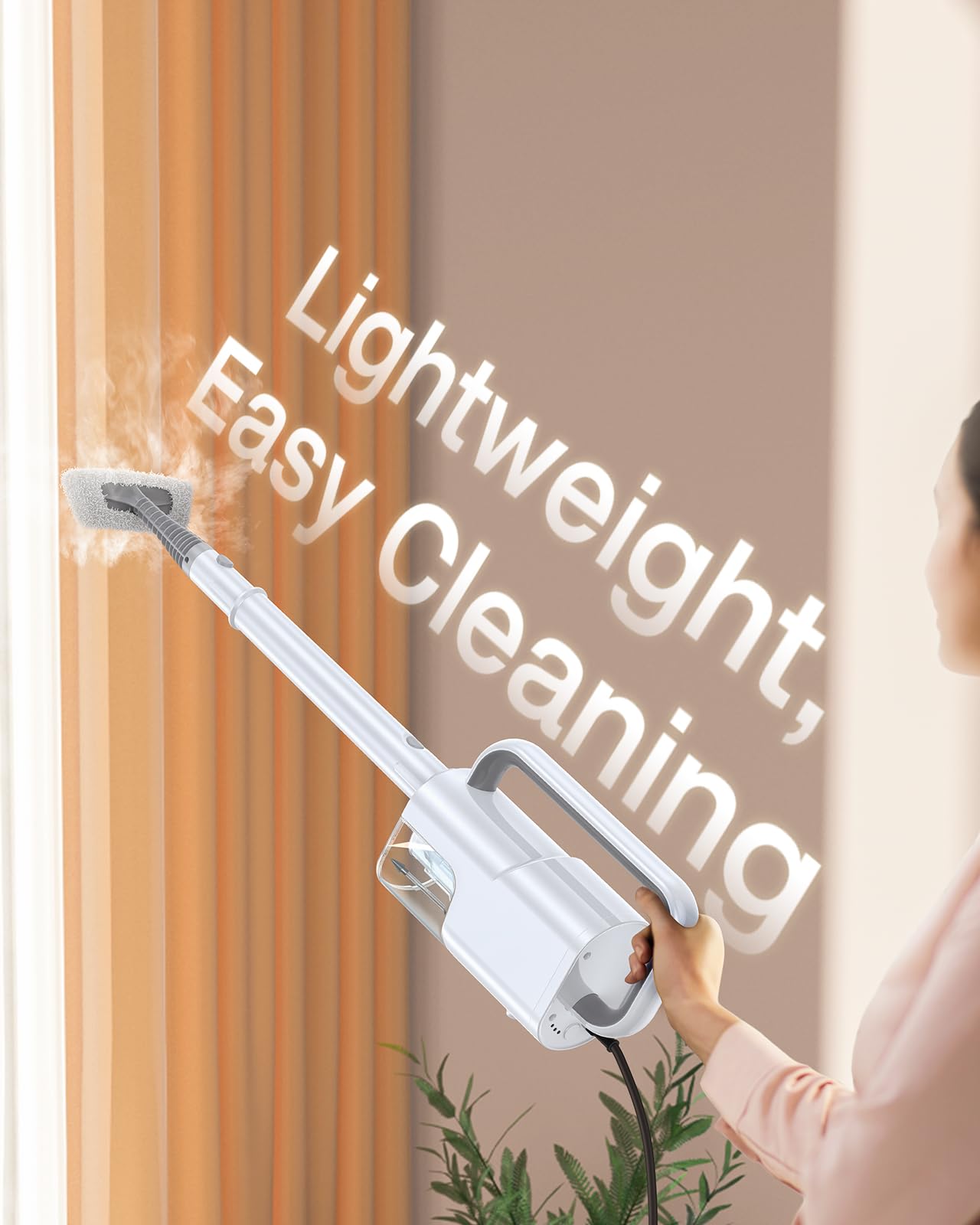 LABIGO 10-in-1 Steam Mop with Detachable Handheld Steamer, 350ml Tank, 10s Heat-Up, 248°F Steam Cleaner, 2-Level Control and Swivel Head for Floors, Carpets, Tiles, BBQ grill and Multi-Surface