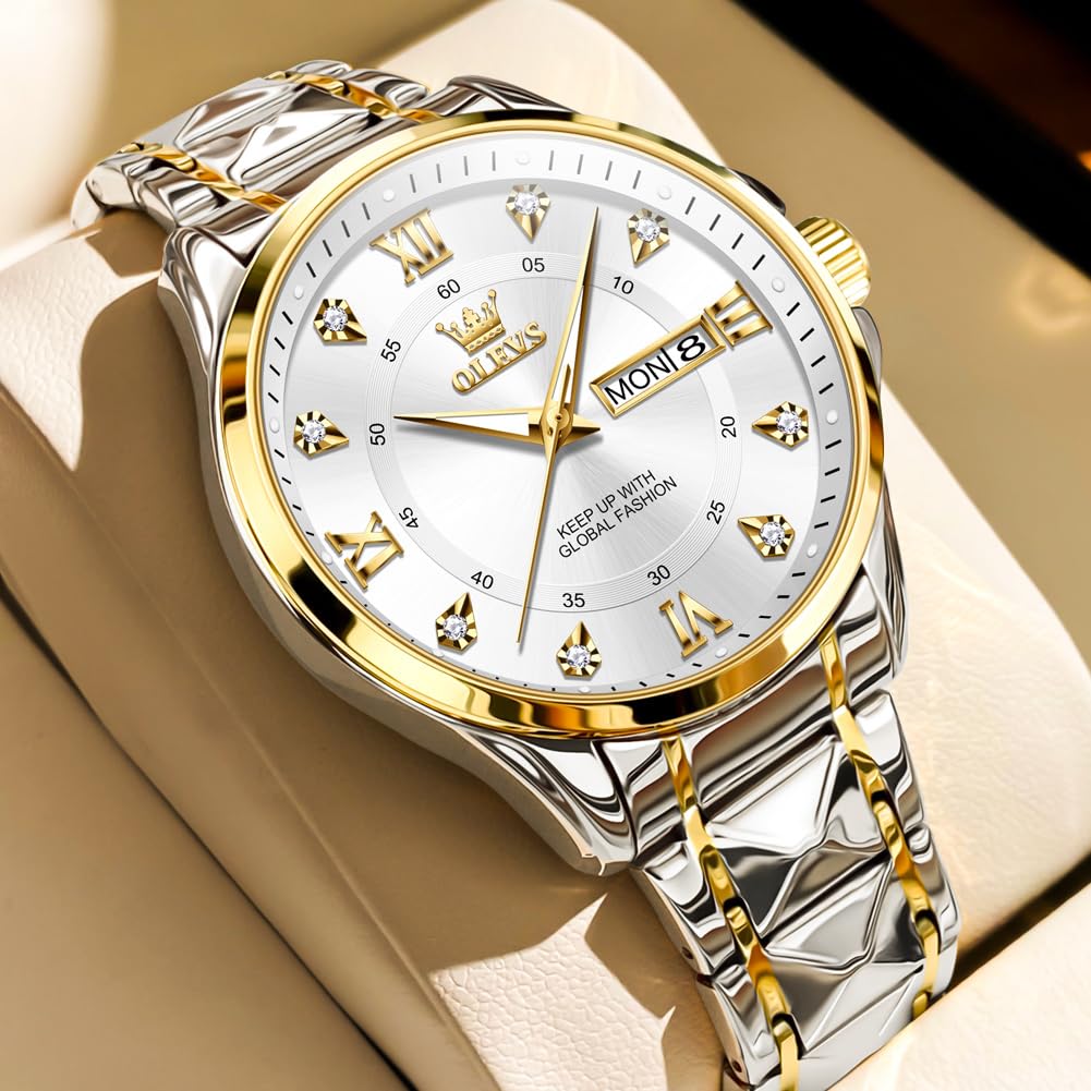 OLEVS Men's Waterproof Dress Watch with Date