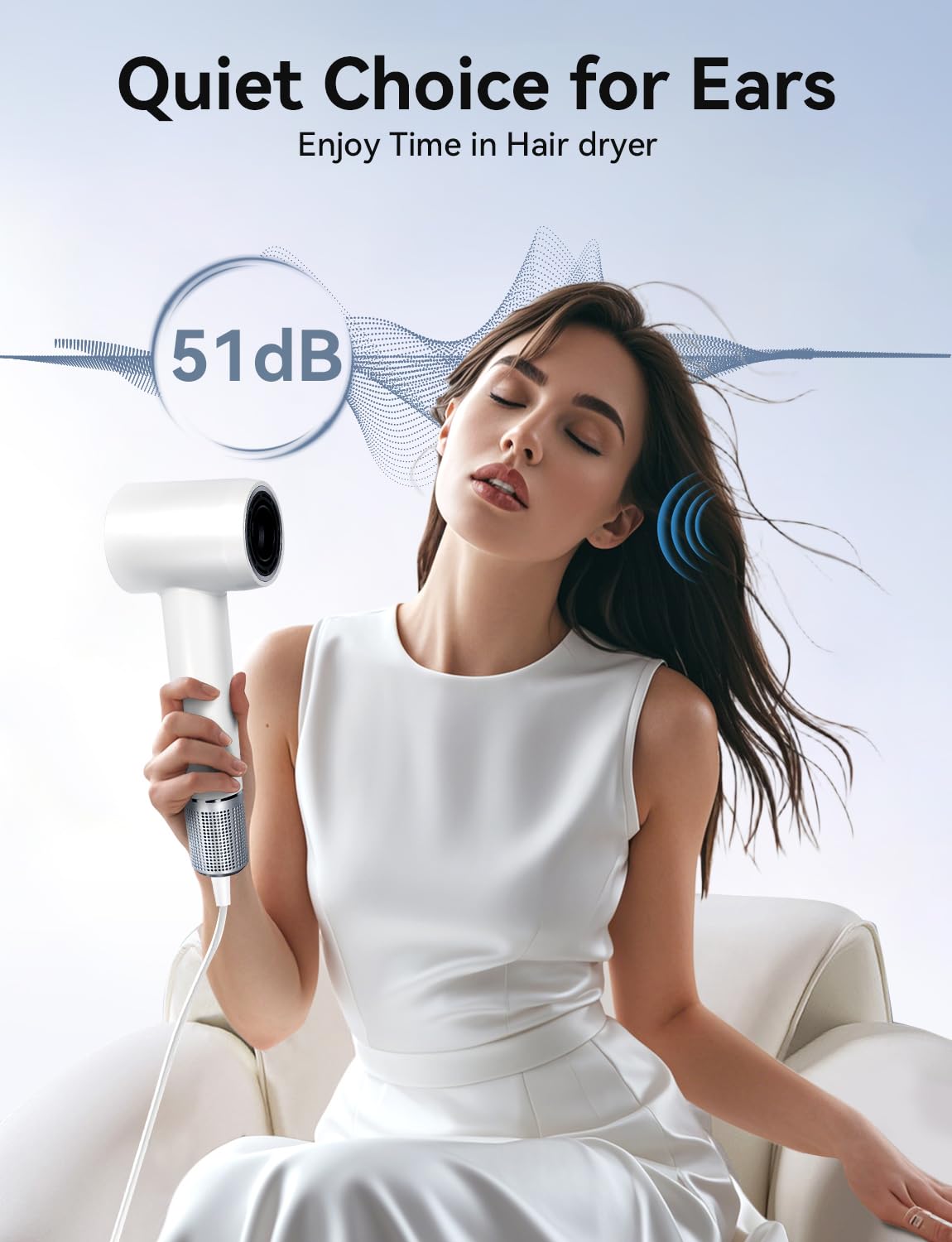 Ionic Hair Dryer with Magnetic Diffuser & Nozzle
