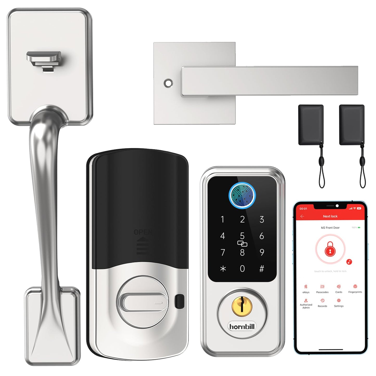 Hornbill Keyless Smart Deadbolt with Fingerprint Access