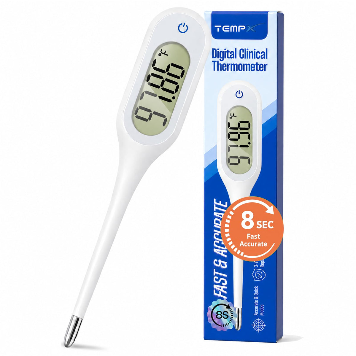 Fast-Read Digital Basal Thermometer with Fever Alarm