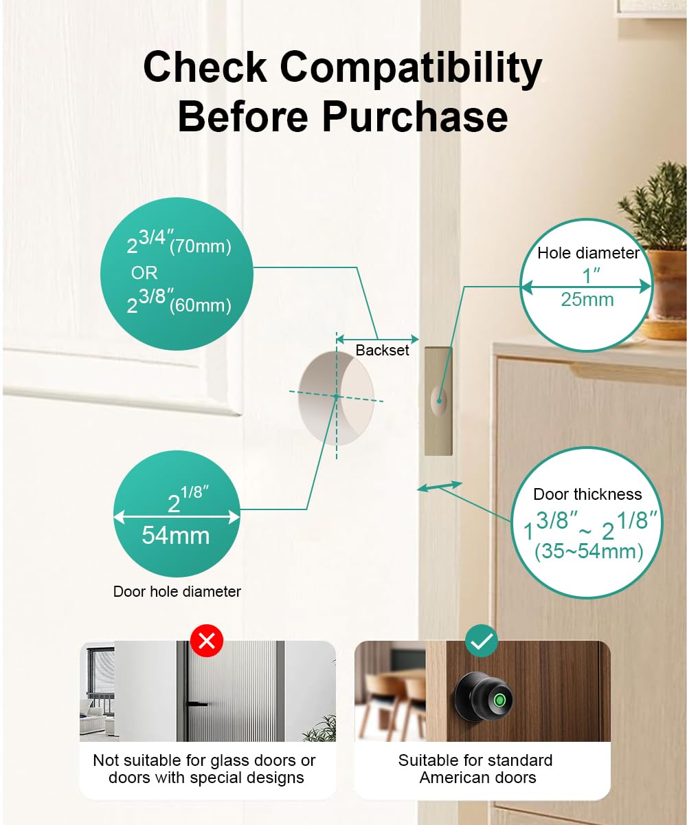 Biometric Smart Fingerprint Door Lock with App Control