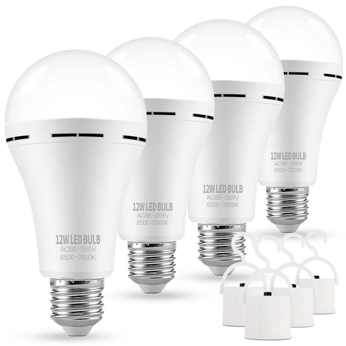 Emergency Rechargeable LED Light Bulb - 4 Pack