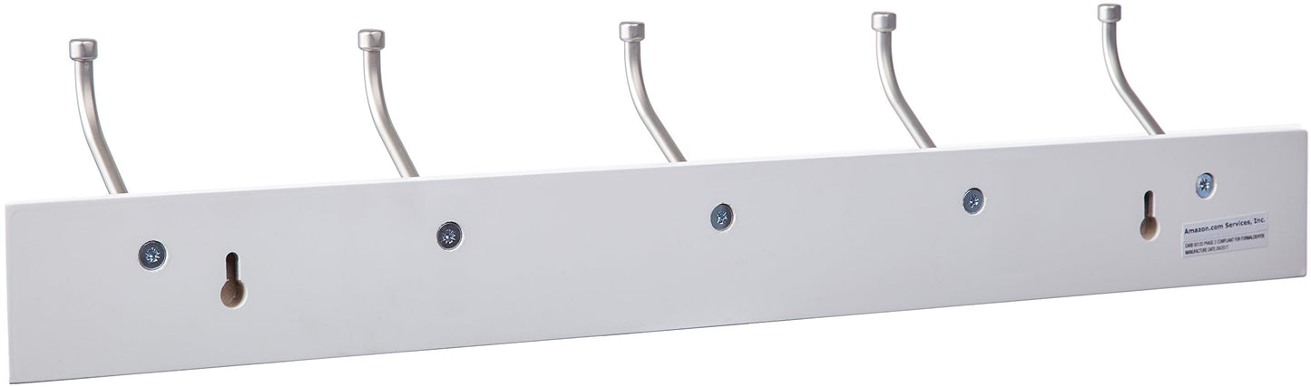 5-Hook Wall-Mounted Coat Rack