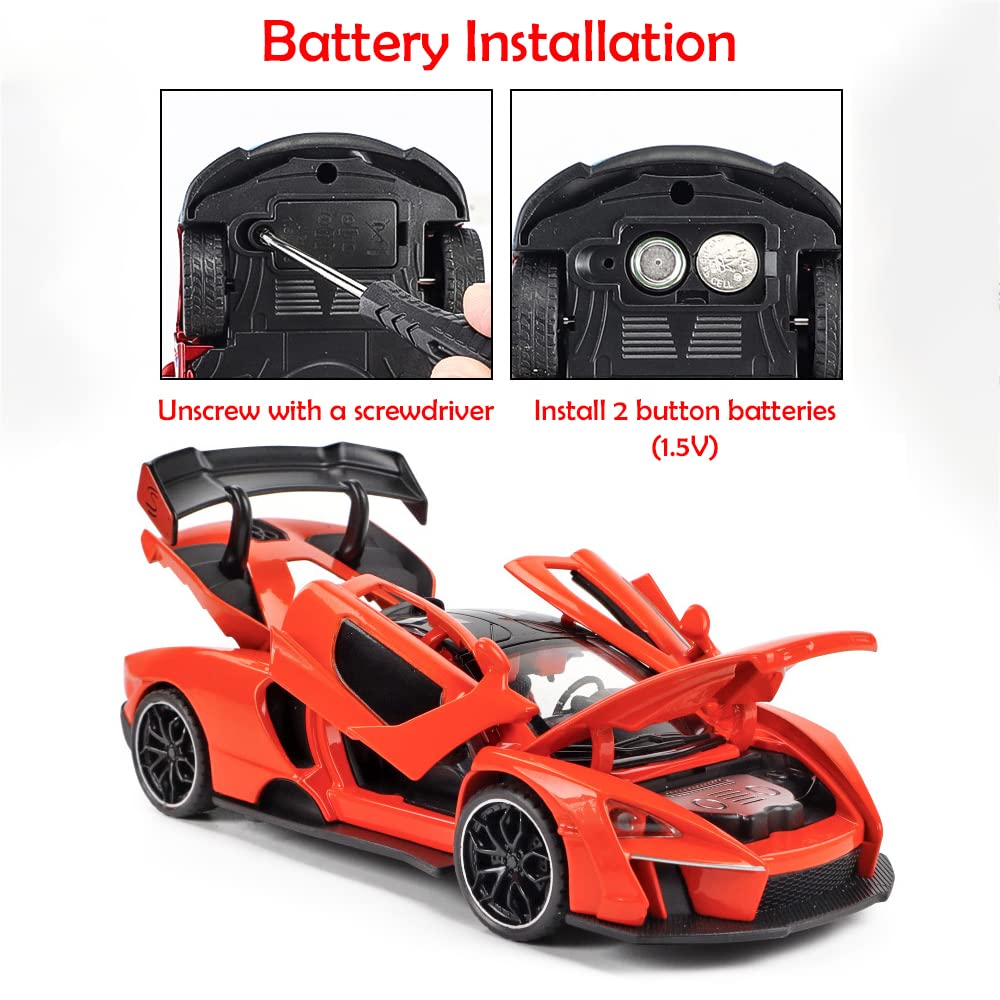 Die-Cast McLaren Senna Toy Car with Sound