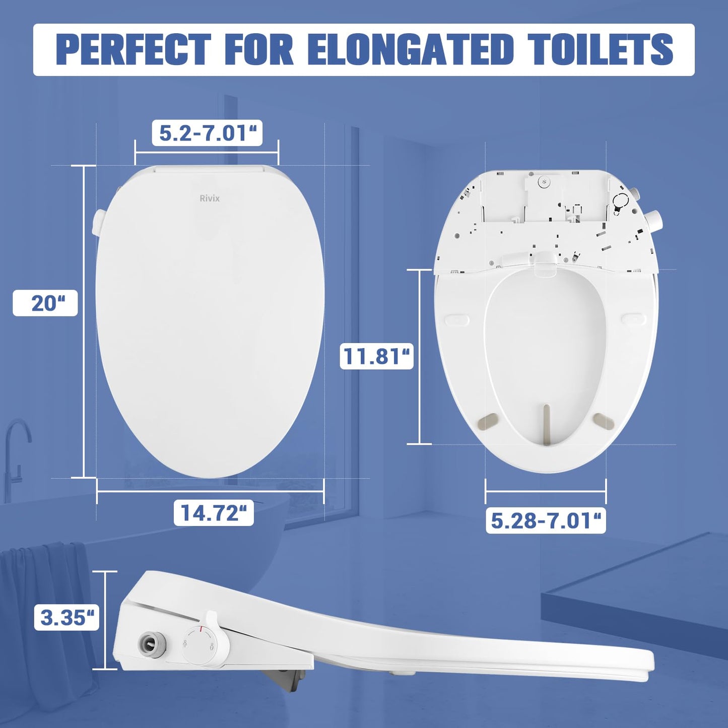 Rivix Heated Electric Bidet Toilet Seat
