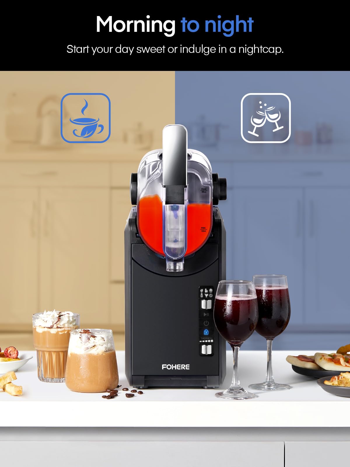 Slushie Machine with Self-Cleaning Function