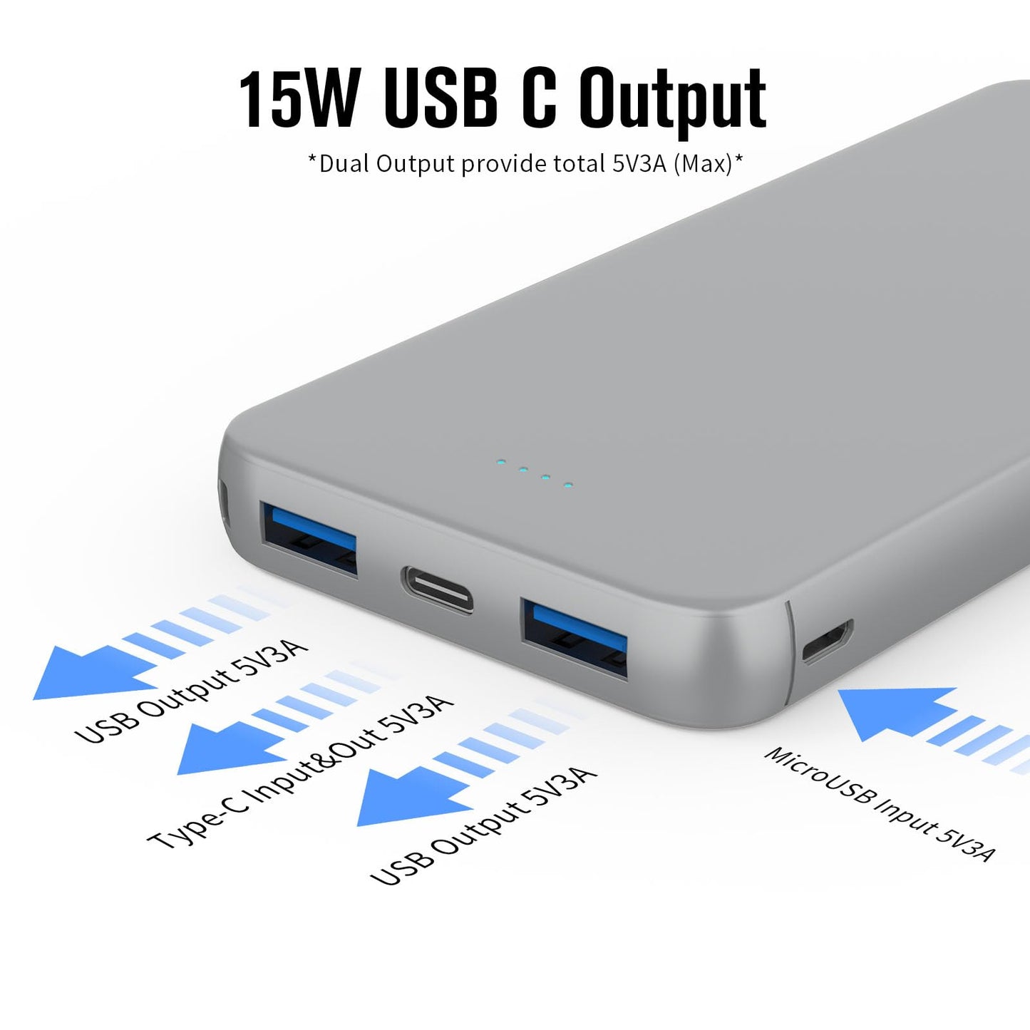 VANYUST 10000mAh Portable Charger with Fast Charging