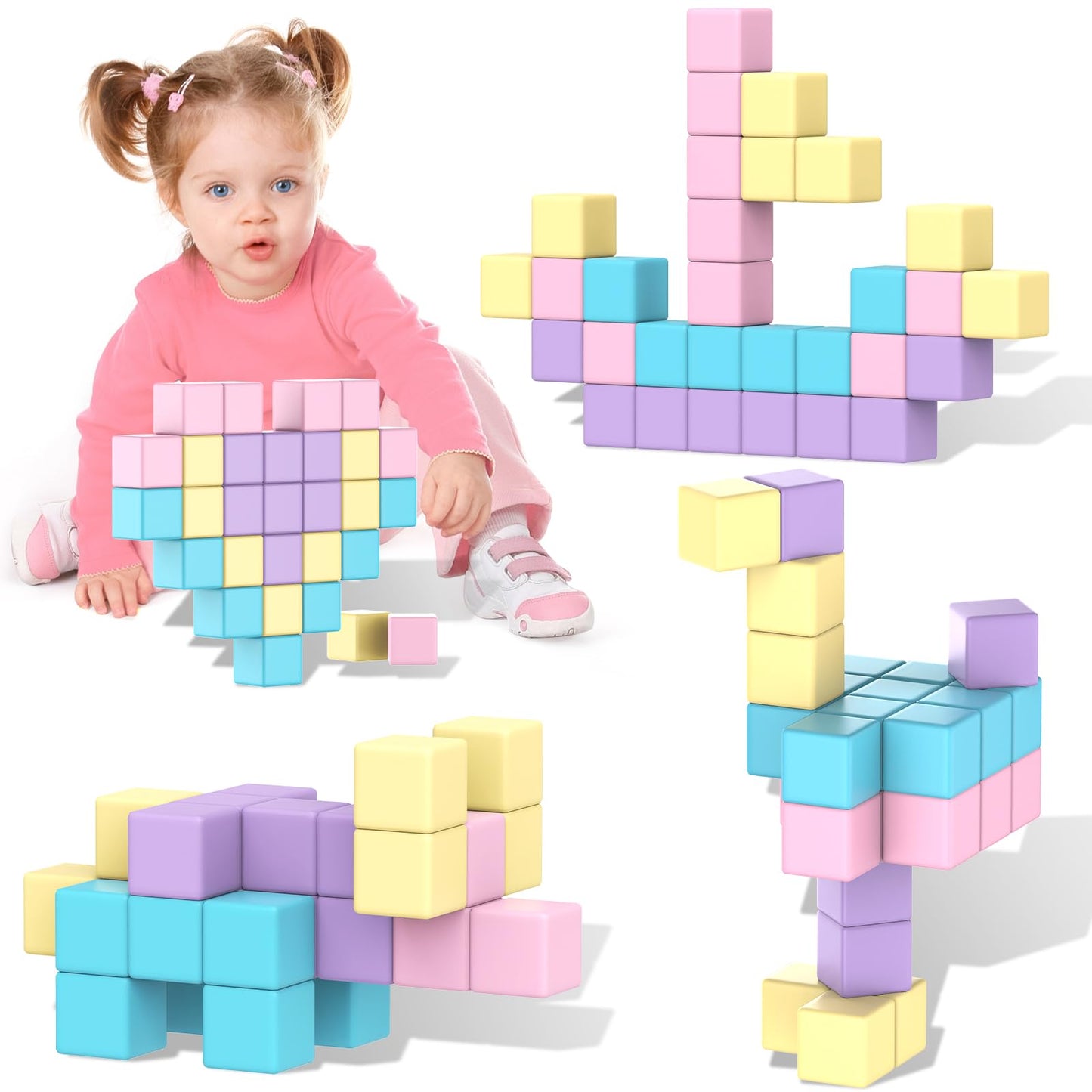 Magnetic Building Blocks Toys for Kids Ages 3-7