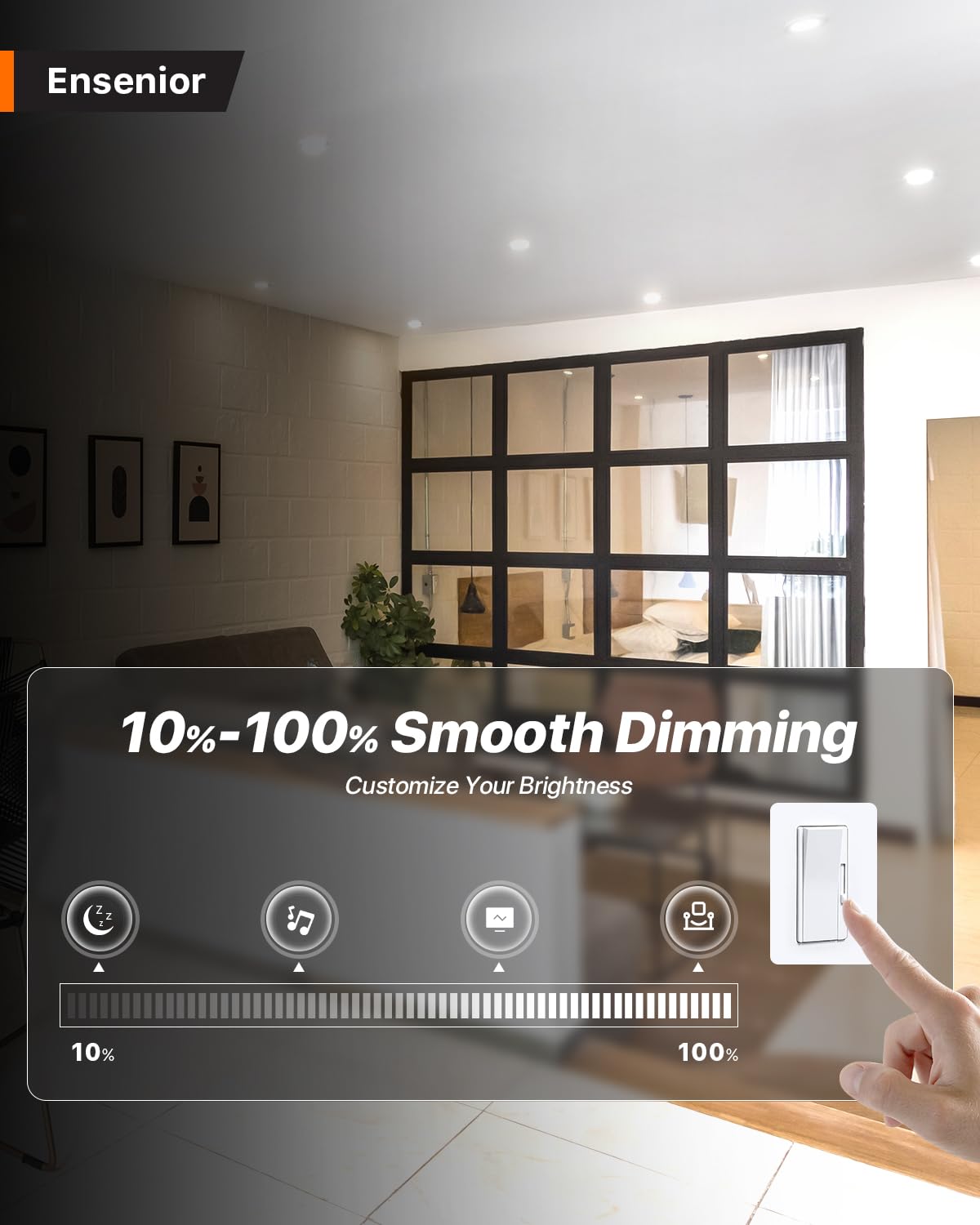 Ensenior 4-Pack Ultra-Thin LED Recessed Lights