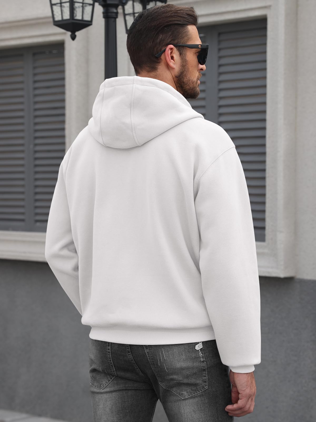 Caracilia Men's Zip Up Fleece Hoodie Jacket