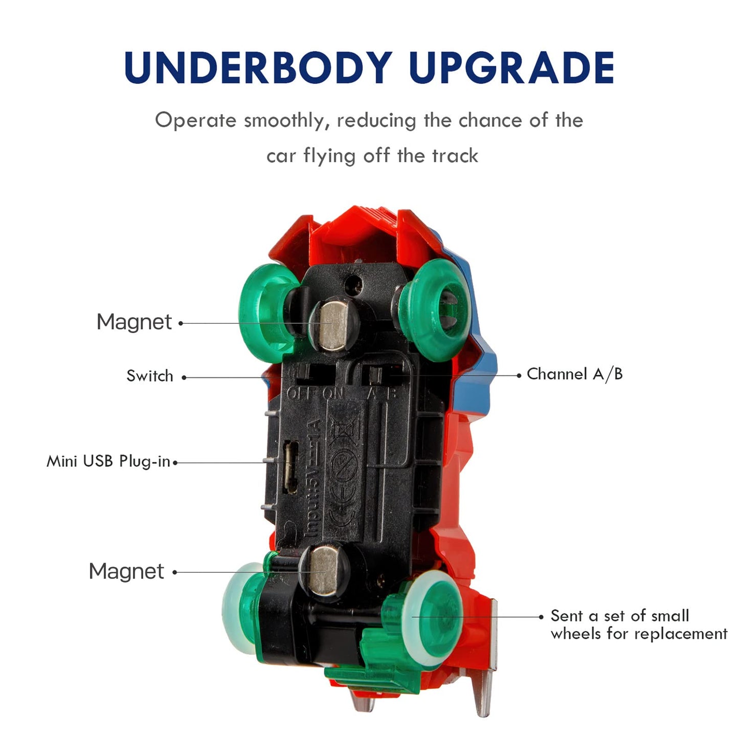 INSGEN Slot Car Race Track Sets for Kids, Hot Magnetic Attraction Track Builder, Electric Remote Control Track Car Birthday Toys for Boys Kids Age 6 7 8-12
