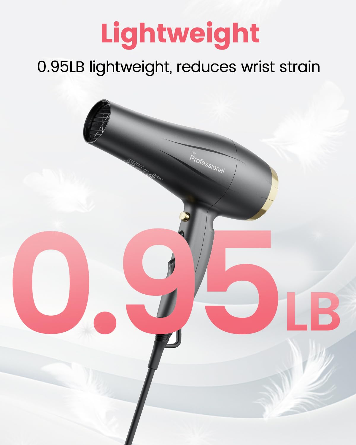 Ionic Hair Dryer with Diffuser and Cool Shot