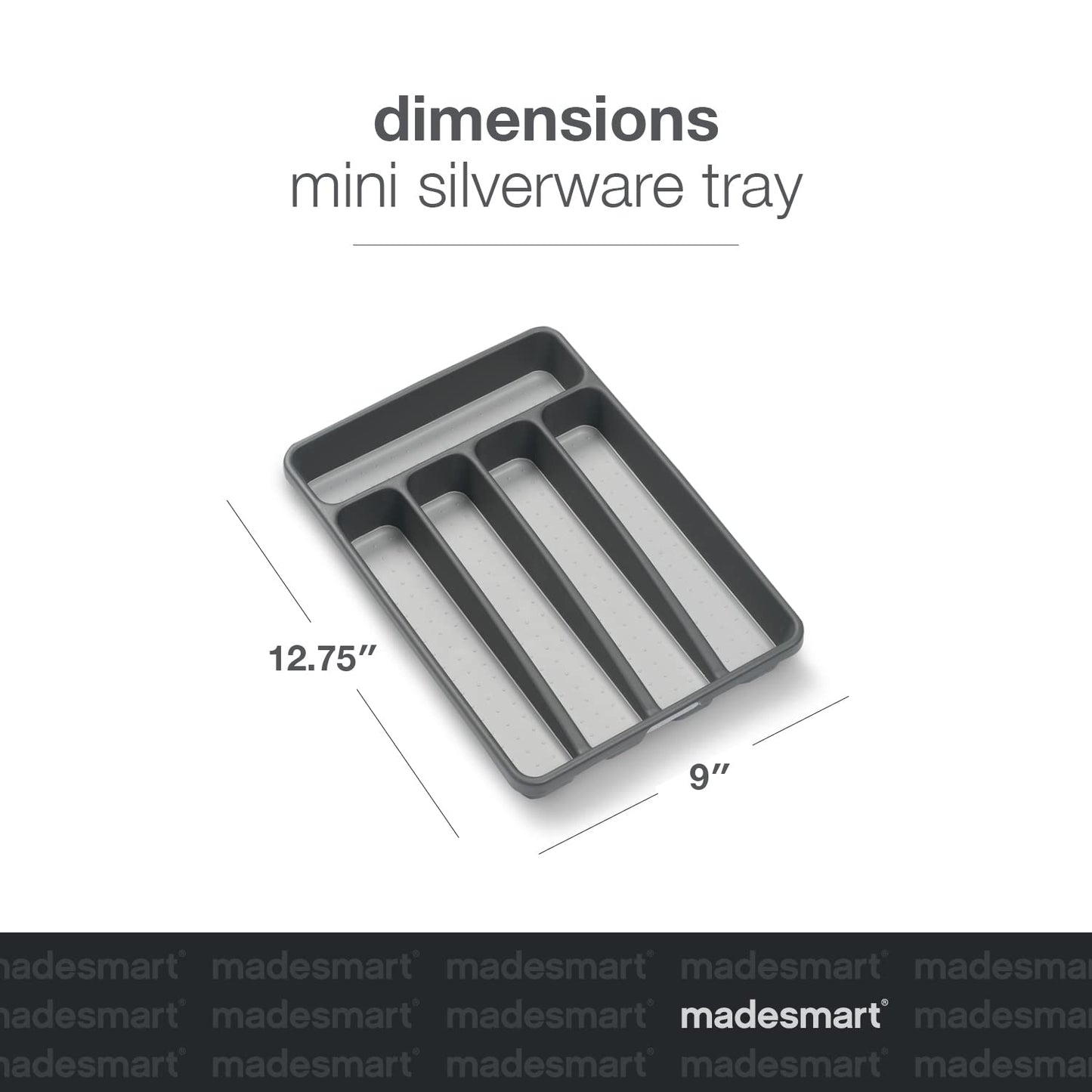 madesmart Mini Silverware Tray with Soft Grip