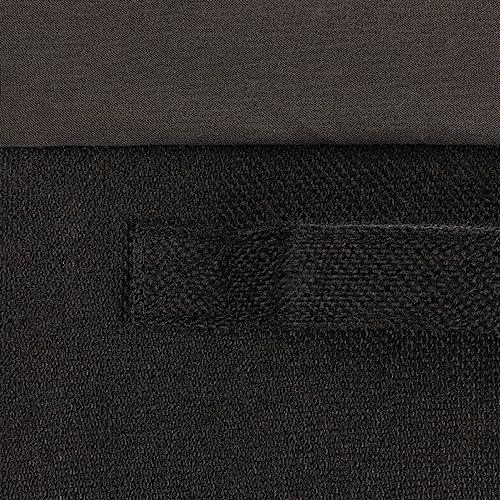 Household Essentials Narrow Collapsible Laundry Hamper with Liner and Lid, Black HE1059