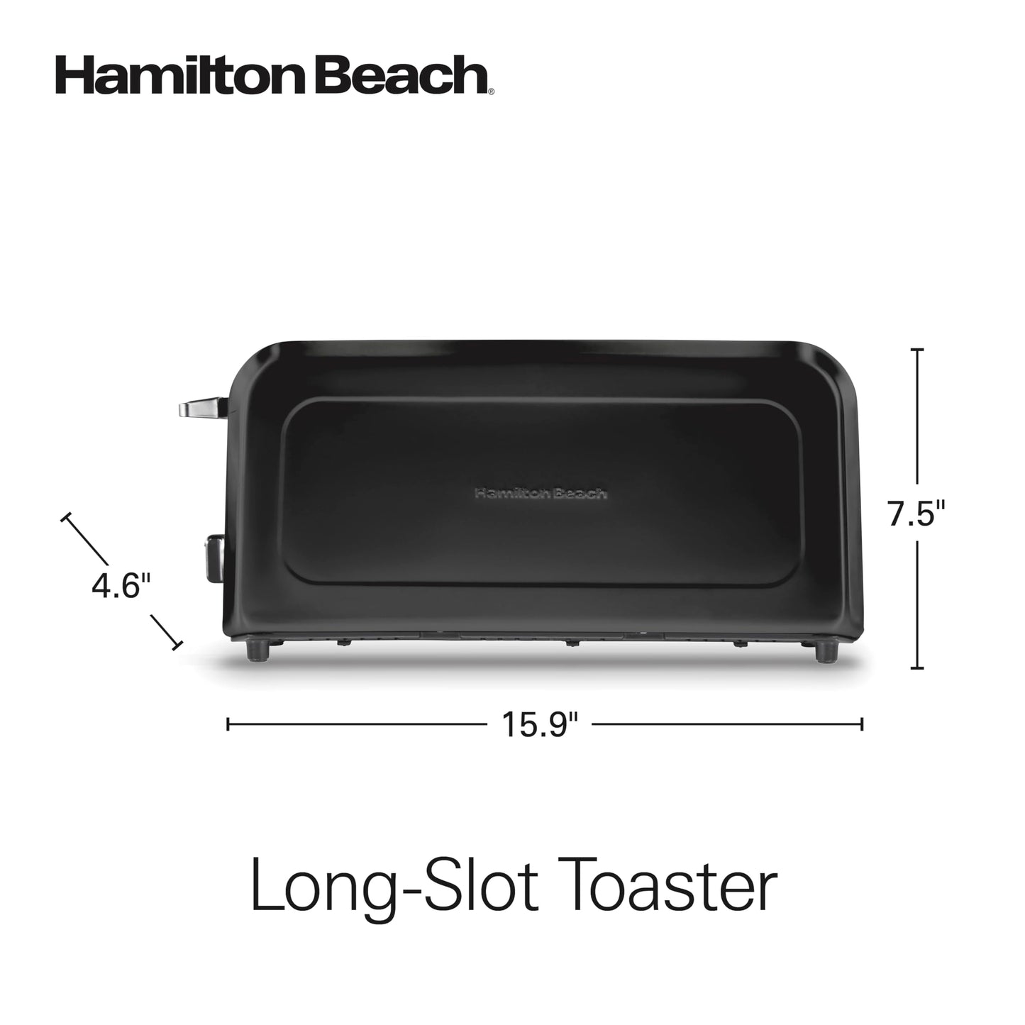 Hamilton Beach Extra Long Slot 2 Slice Toaster with Browning Control, Bagel Function, Cancel Button & Auto Shutoff, Modern Slim Design Fits Any Space, Black (22989)