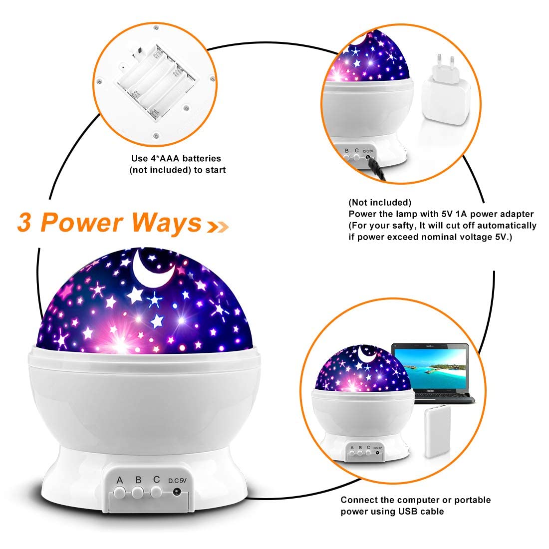 MOKOQI Star Projector Night Light for Kids