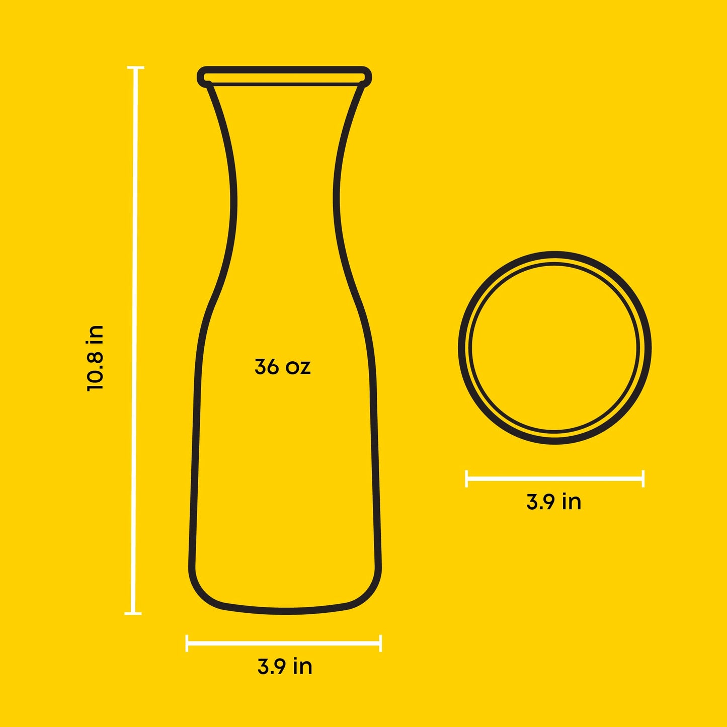 1 Liter JoyJolt Glass Carafe Set of 3