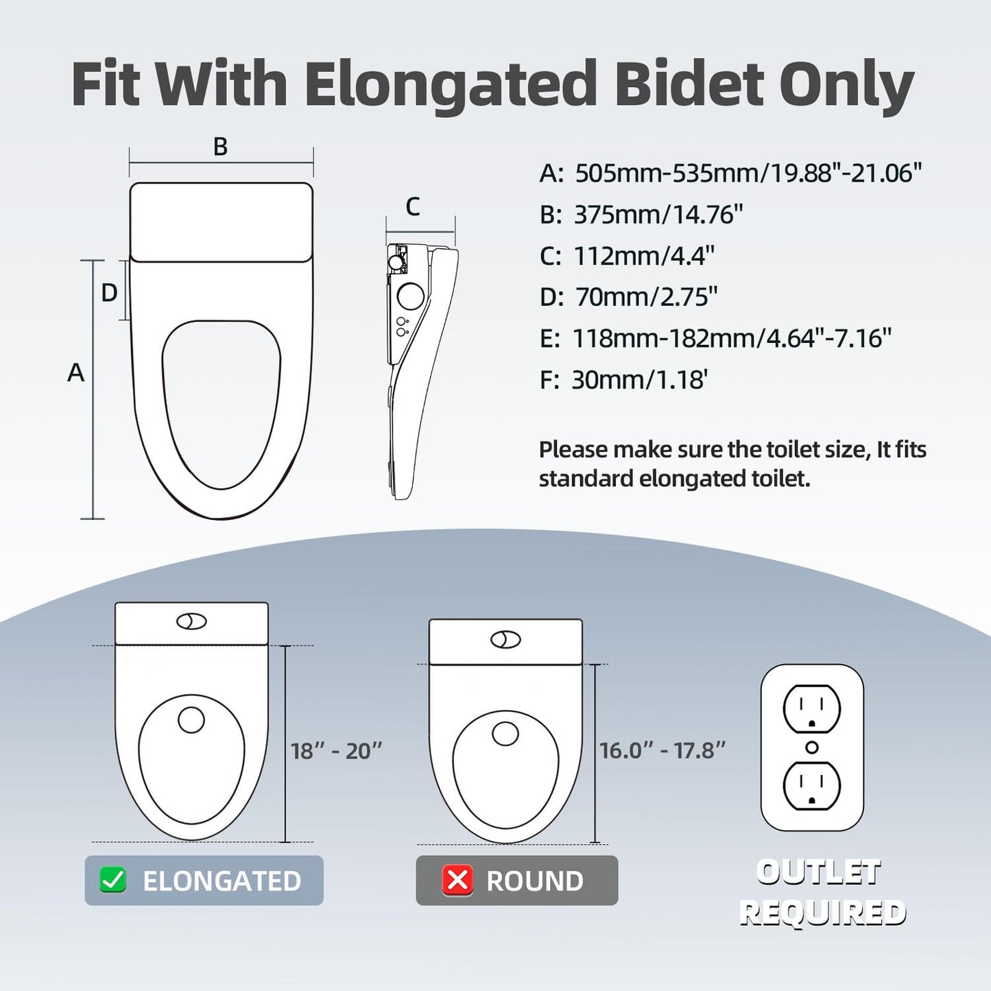 Smart Heated Bidet Toilet Seat with Dryer