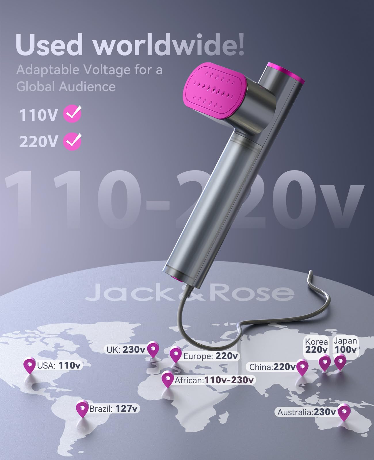 Portable Travel Steamer for Clothes by Jack & Rose