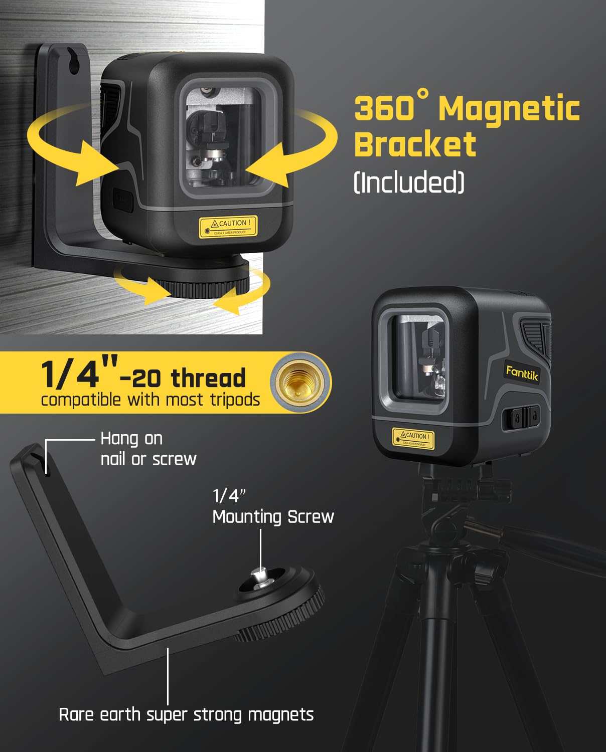 Fanttik 100ft Self-Leveling Green Laser Level