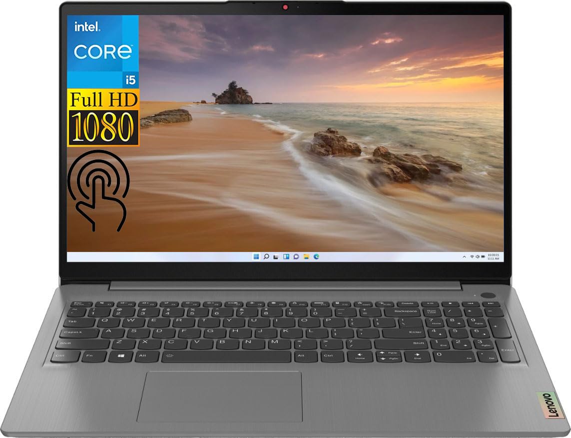 Lenovo 2023 Newest IdeaPad 3i Laptop, 15.6" FHD Touchscreen, Intel Core i5-1135G7 Processor up to 4.2GHz, 12GB RAM, 512GB SSD, Intel Iris Xe Graphics, Wi-Fi 6, Bluetooth, Windows 11 Home in S Mode