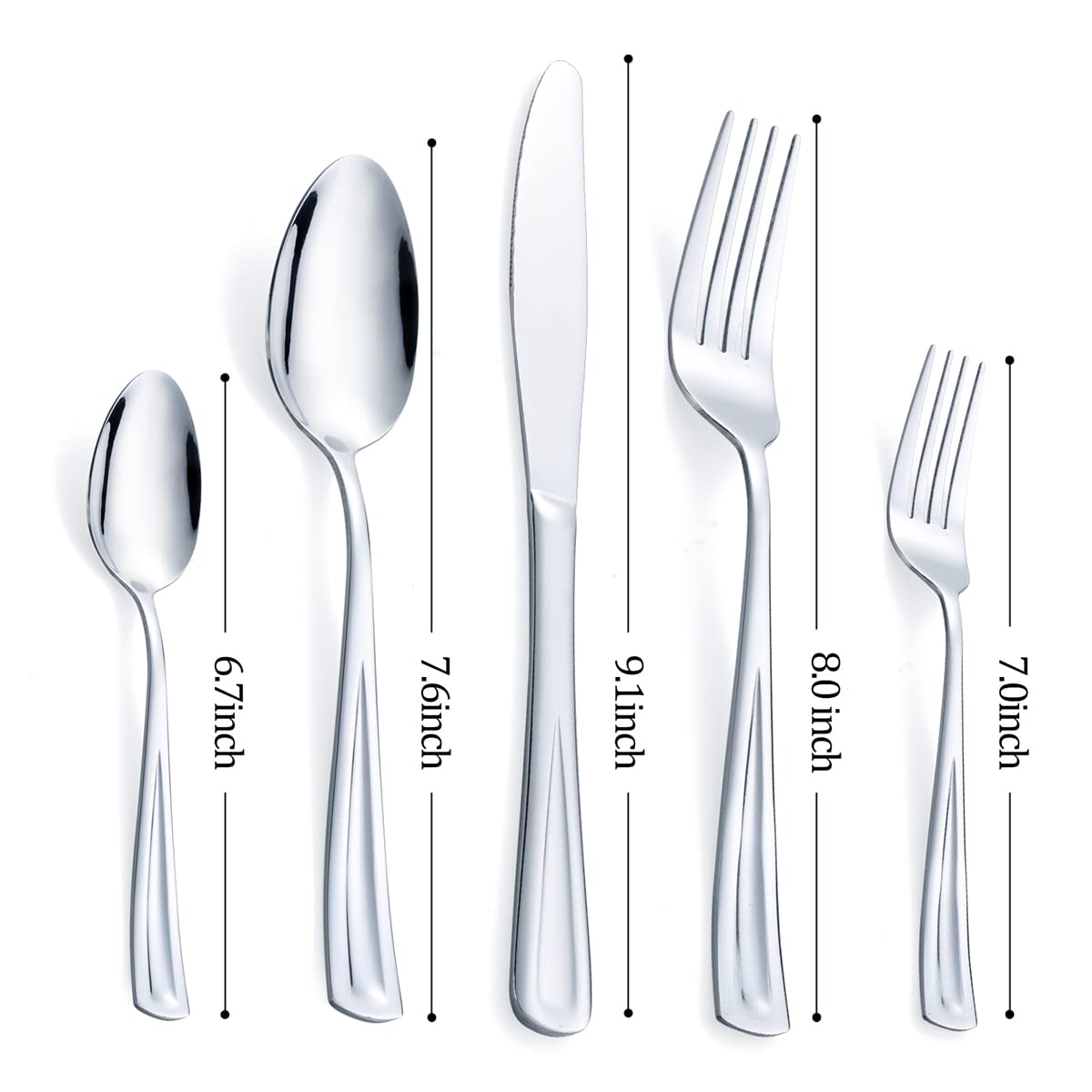 40-Piece Stainless Steel Silverware Set for 8