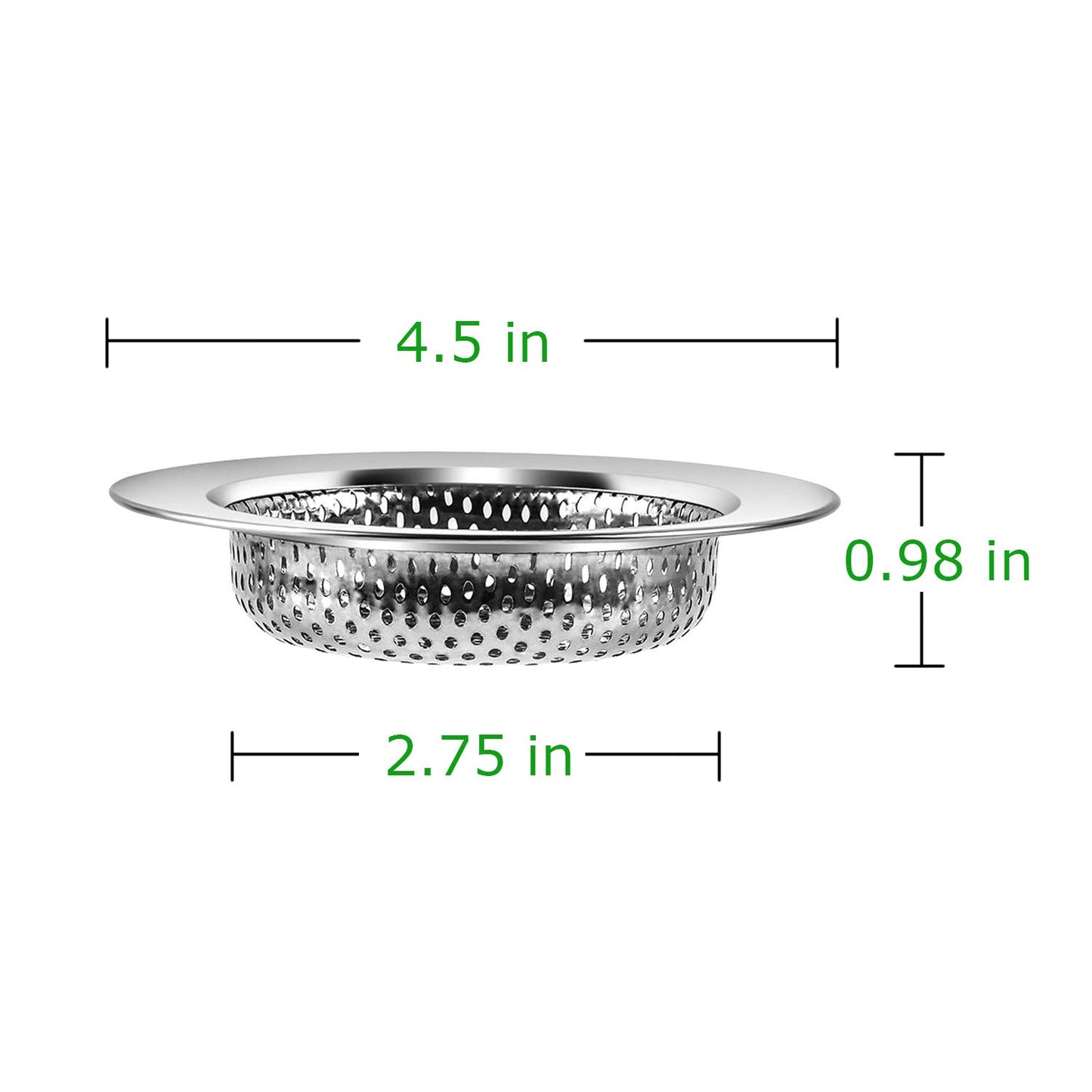 4 Pack Stainless Steel Sink Drain Strainers