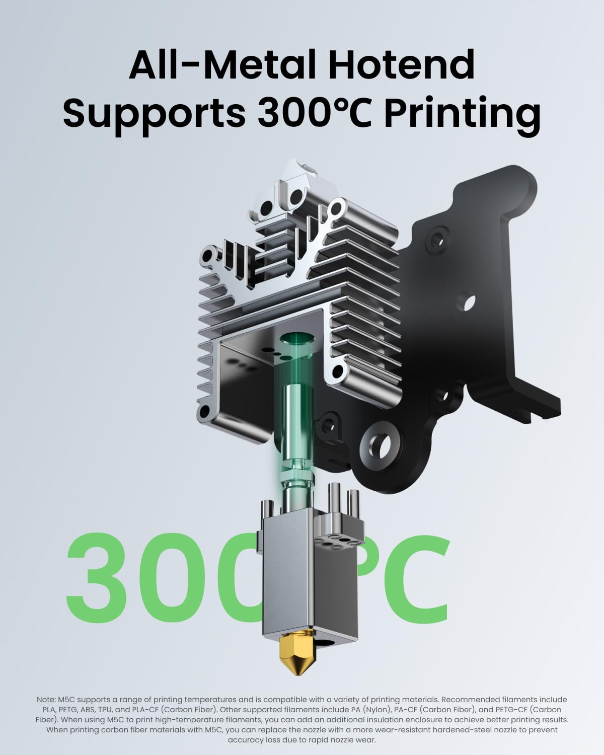 AnkerMake M5C 3D Printer, 500 mm/s High-Speed Printing, All-Metal Hotend, Supports 300℃ Printing, Control via Multi-Device, Intuitive, 7×7 Auto-Leveling, 220×220×250 mm Print Volume