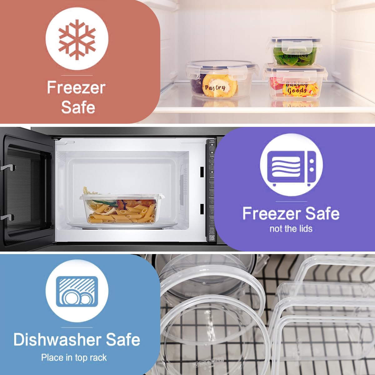 24 Pcs BPA-Free Food Storage Containers Set