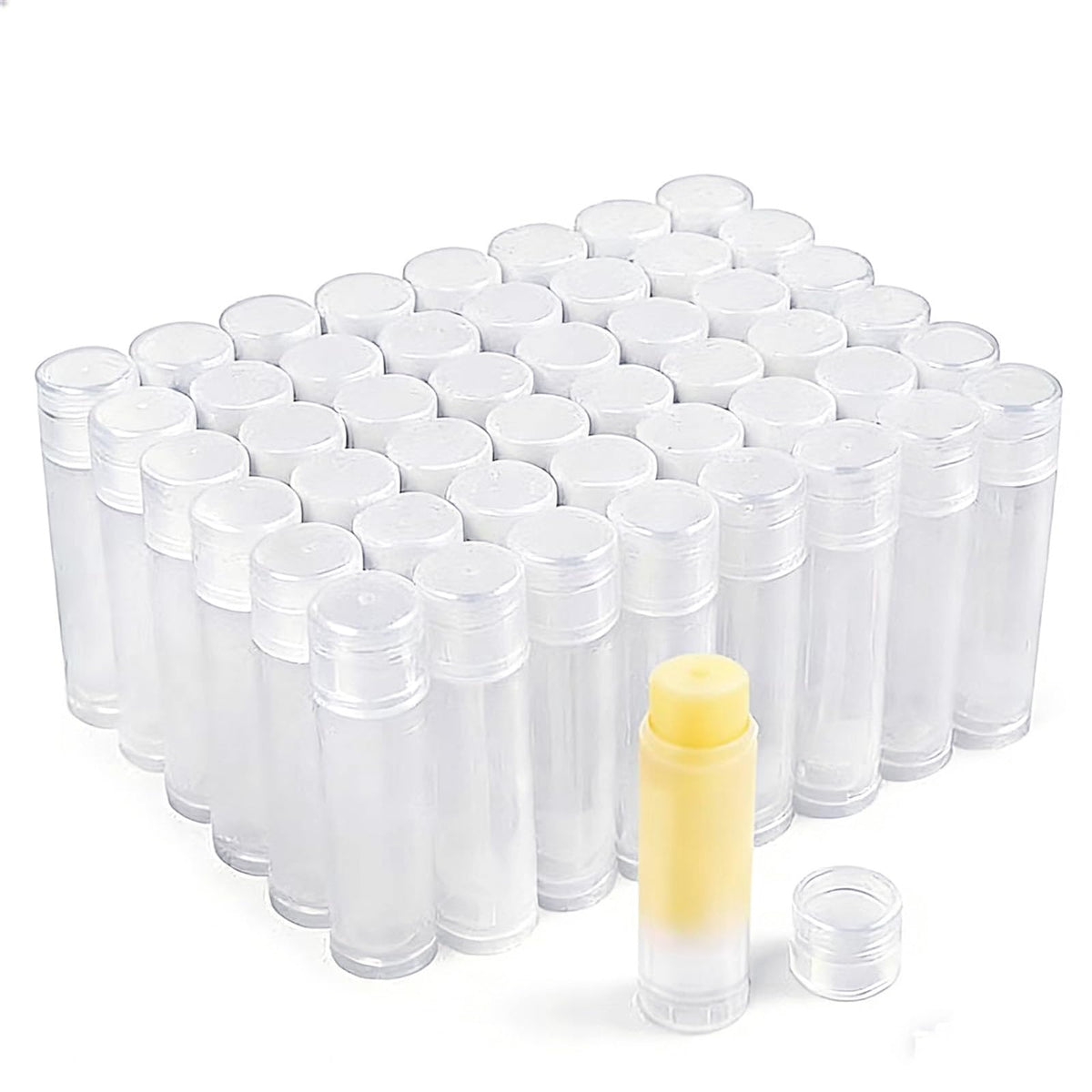 50 Pack Lip Balm Tubes Empty Refillable Containers