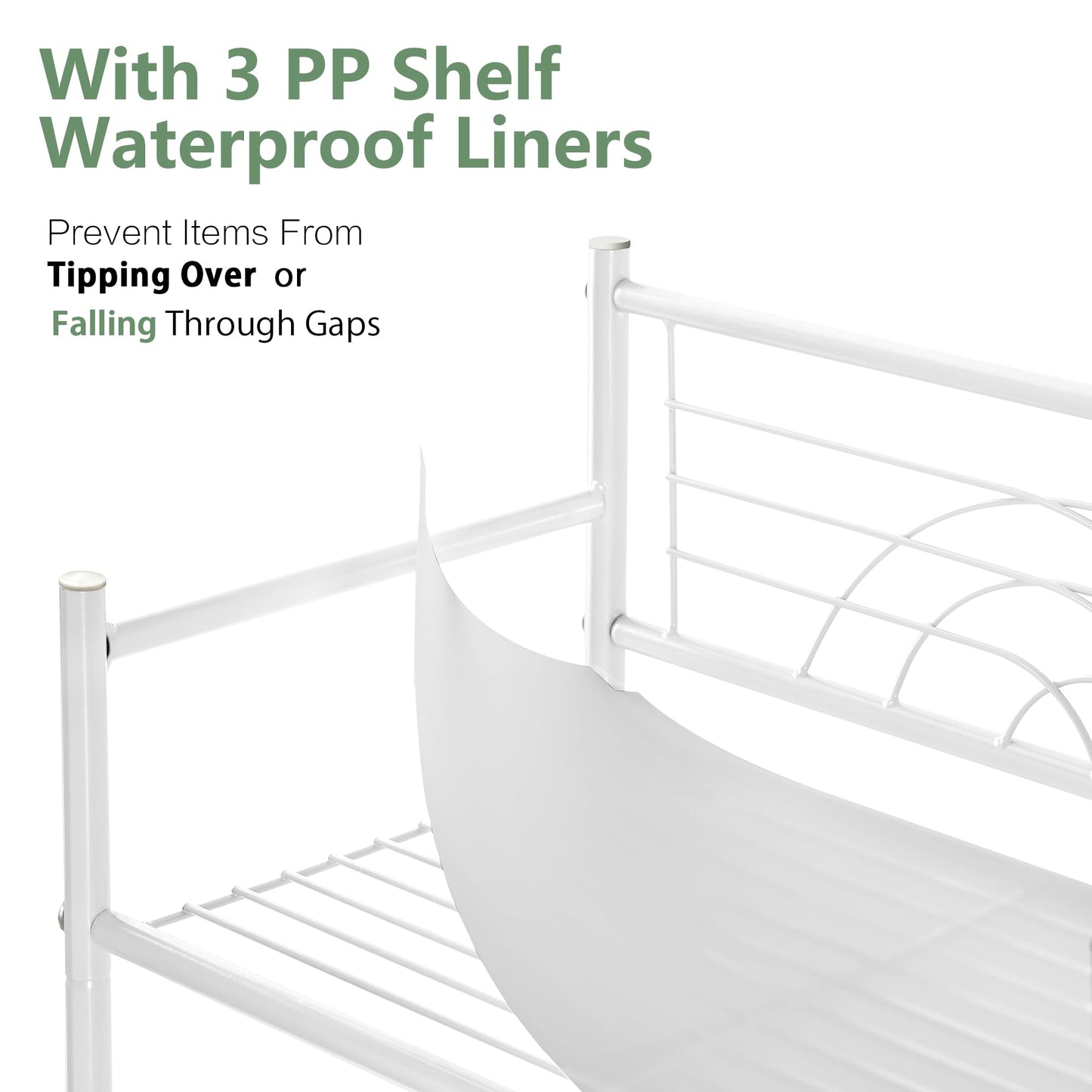 3-Tier Metal Freestanding Storage Shelf