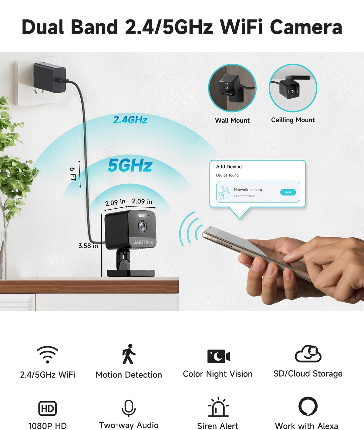 1080P Indoor Security Camera with Night Vision
