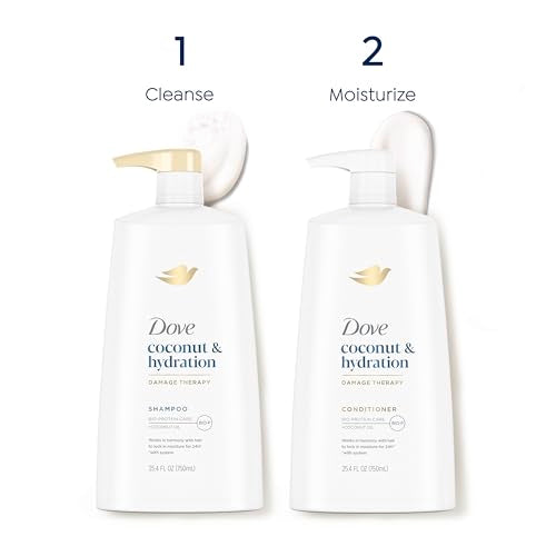 ADD 2 TO YOUR CART ❗ Dove Ultra Care Shampoo Coconut and Hydration for Dry Hair Shampoo with Oil Blend of Coconut, Jojoba & Sweet Almond 25.4 oz