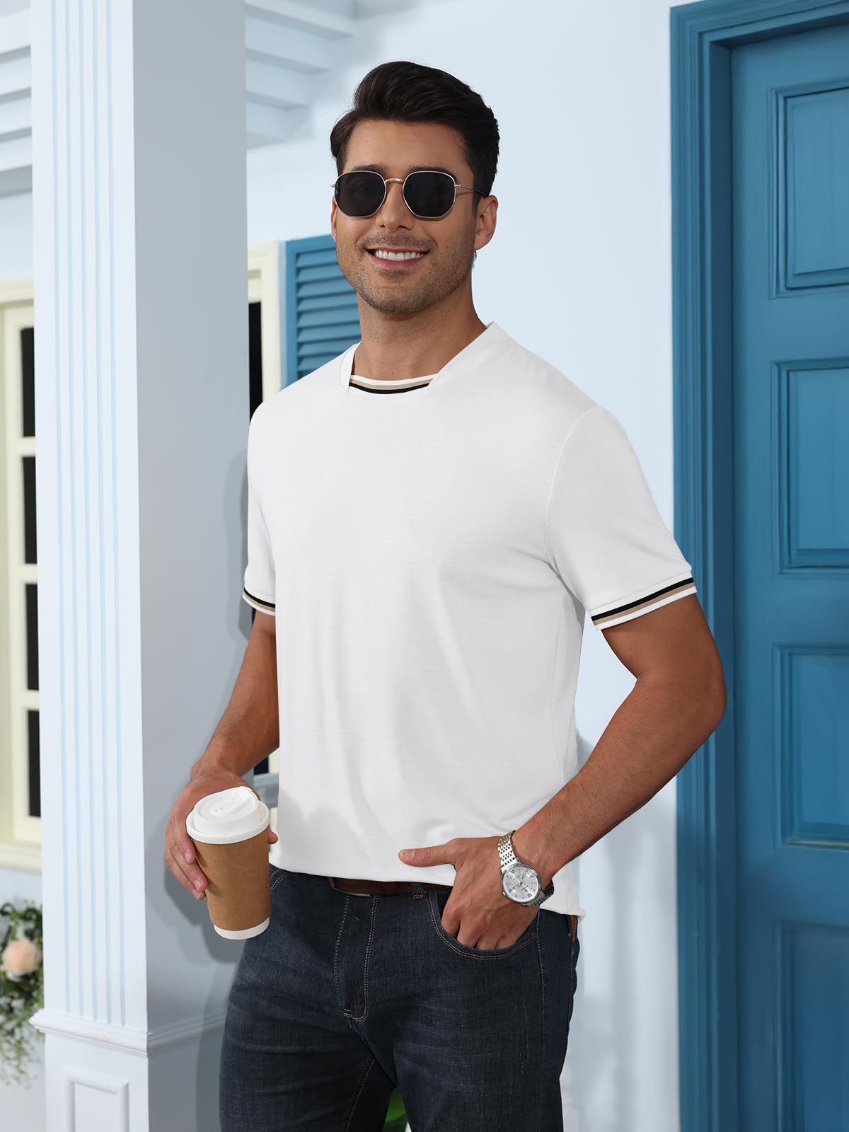 Men's Casual Short Sleeve Crew Neck T-Shirt