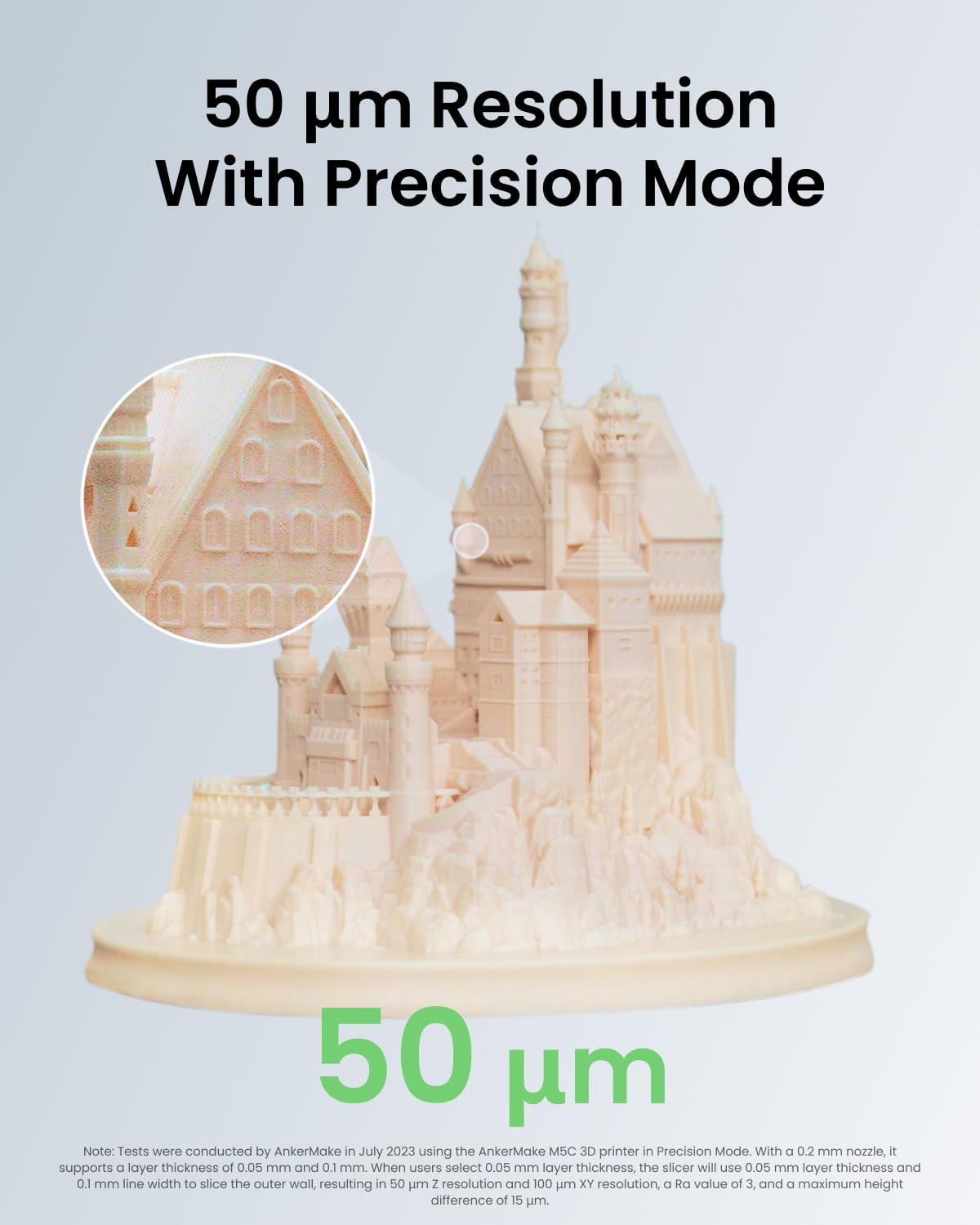 AnkerMake M5C 3D Printer, 500 mm/s High-Speed Printing, All-Metal Hotend, Supports 300℃ Printing, Control via Multi-Device, Intuitive, 7×7 Auto-Leveling, 220×220×250 mm Print Volume