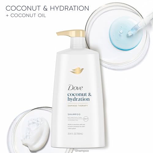 ADD 2 TO YOUR CART ❗ Dove Ultra Care Shampoo Coconut and Hydration for Dry Hair Shampoo with Oil Blend of Coconut, Jojoba & Sweet Almond 25.4 oz
