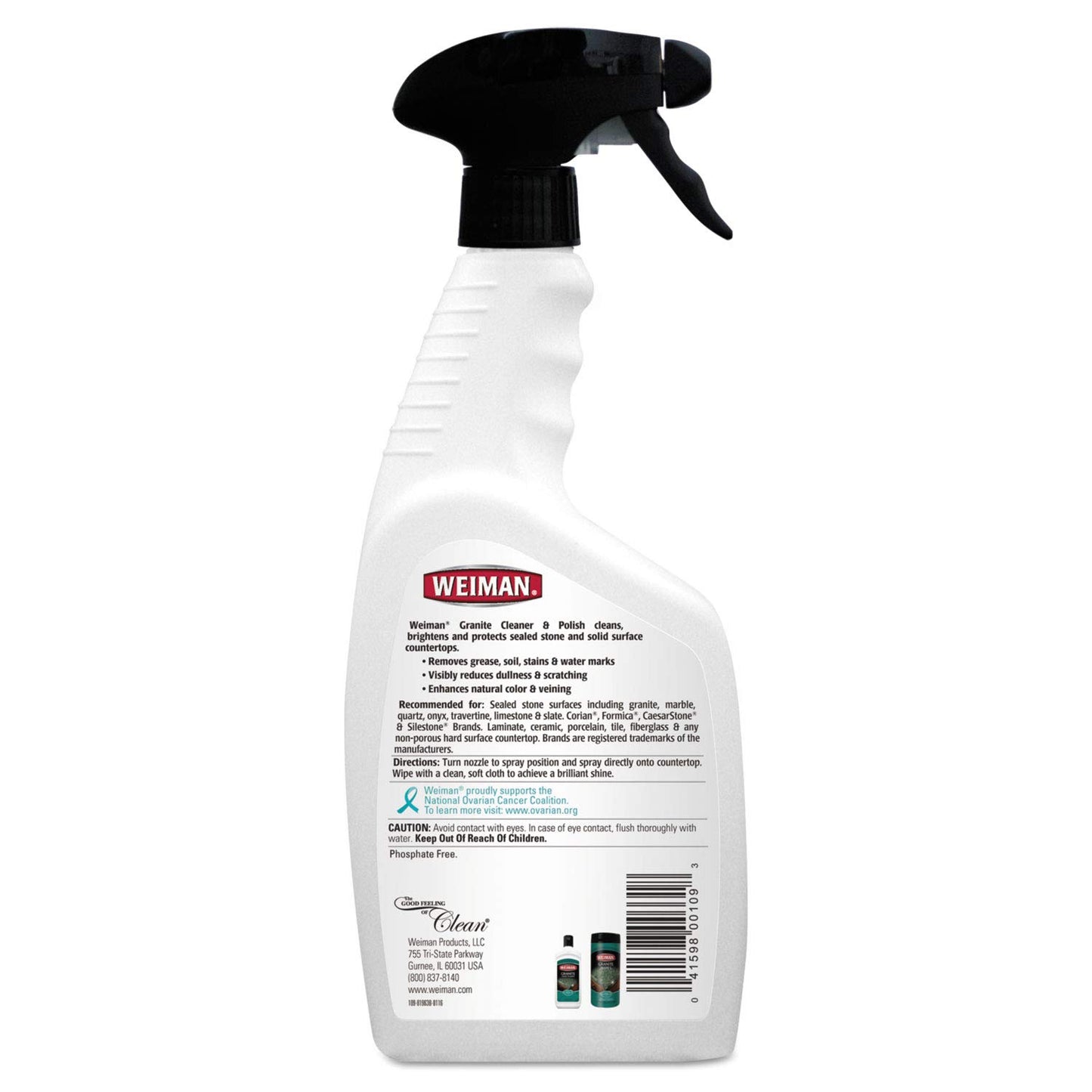 Weiman Disinfectant Granite Daily Clean & Shine, 24 Fl Oz (Pack of 1)