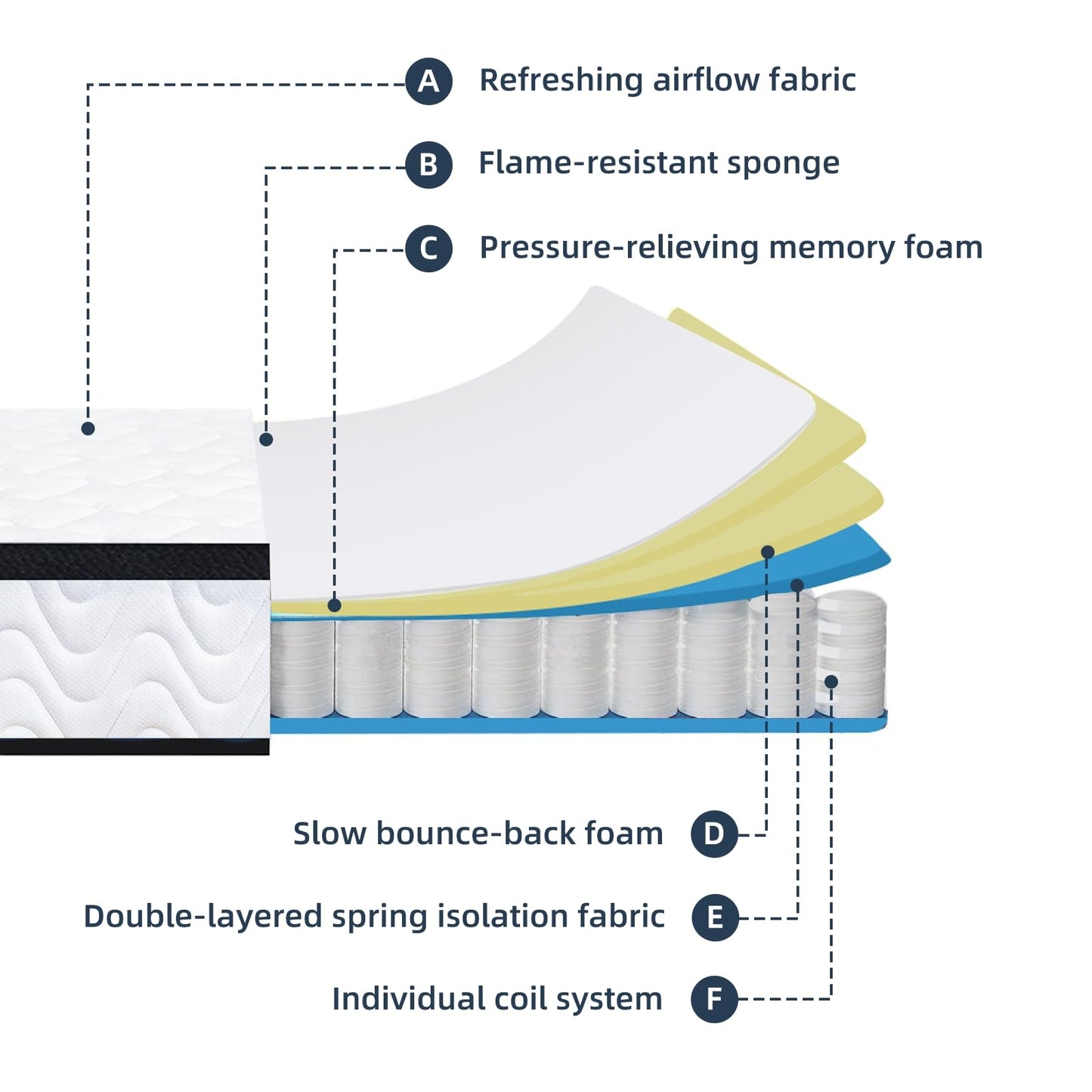 10 Inch Hybrid Full Mattress by MOLBIUS