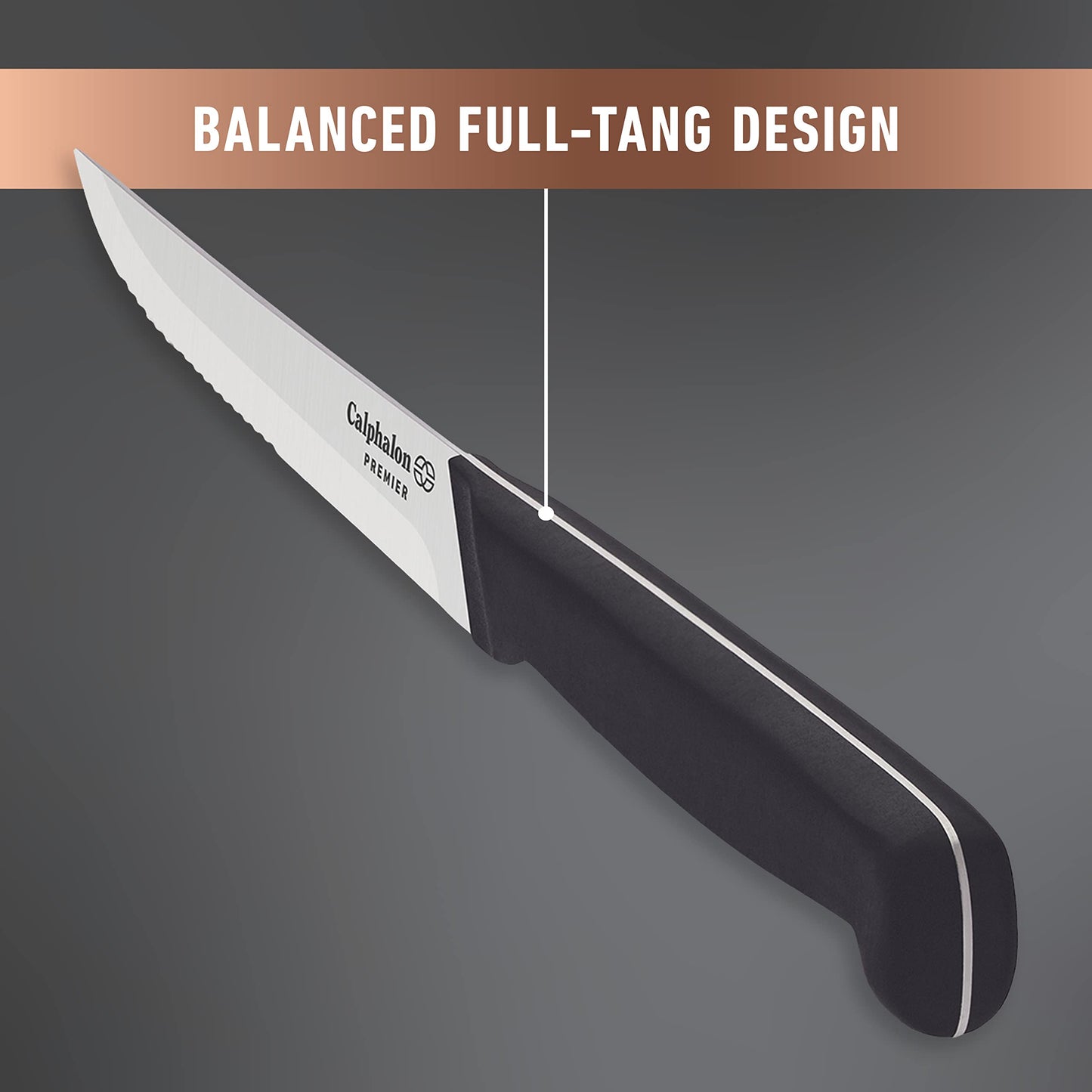Calphalon 8-Piece Steak Knife Set with SharpIN