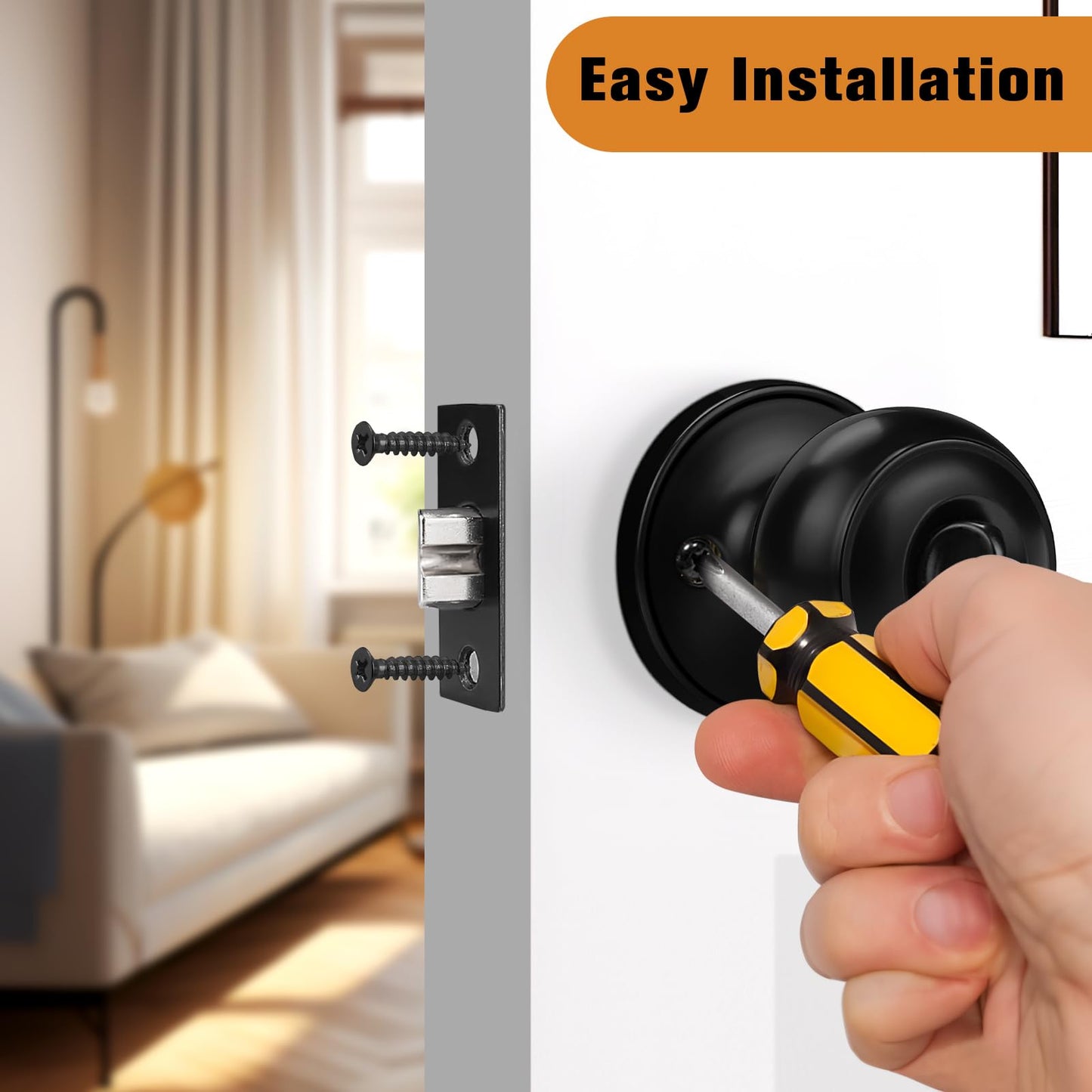 6 Pack Probrico Interior Door Knobs