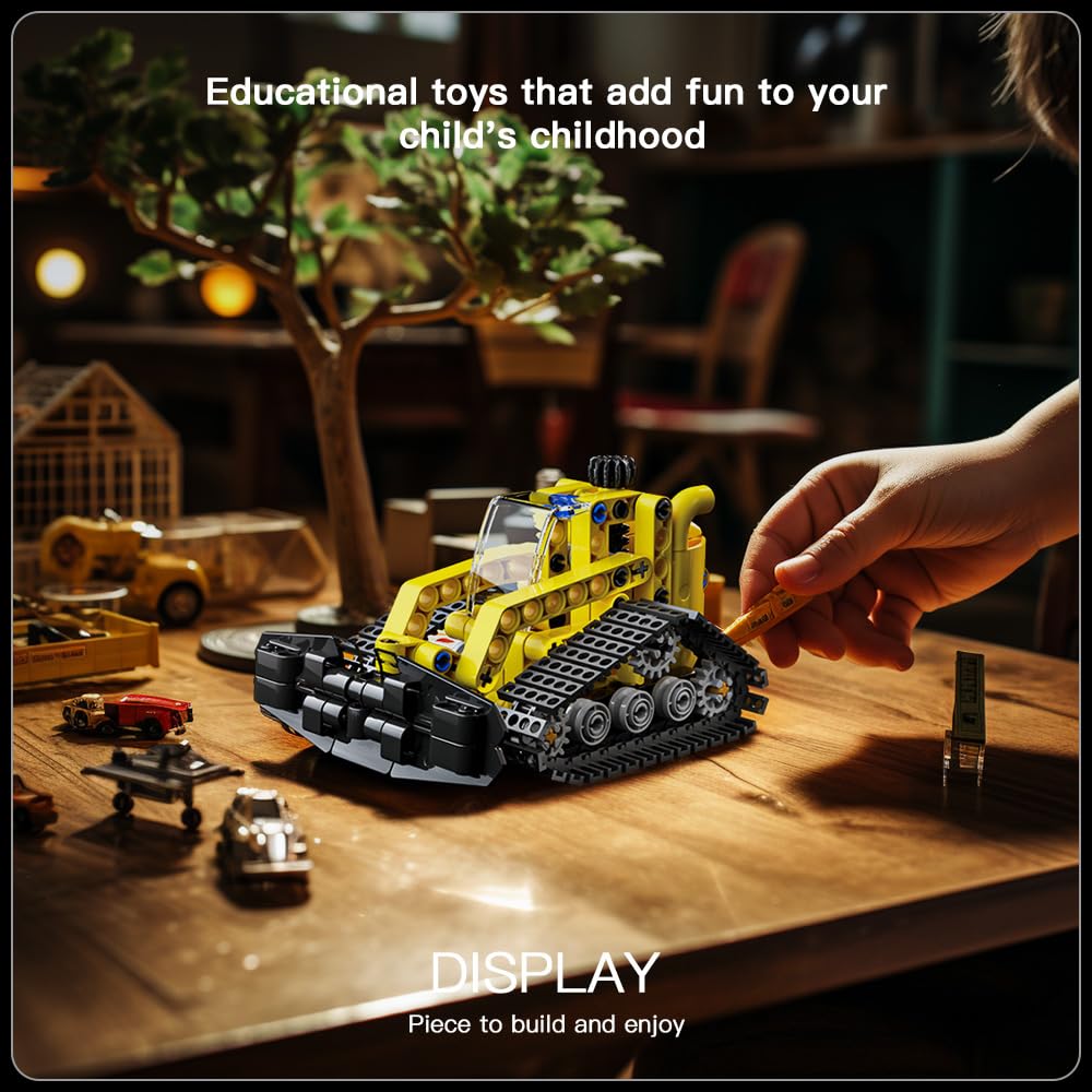 Mould King Snow Groomer Truck Bulldozer Building Toys, Creative STEM Models 24015 Building Blocks Kit, Collectible Ideas Construction Toys Truck Model Snow Groomer for Kids 8+(188PCS)